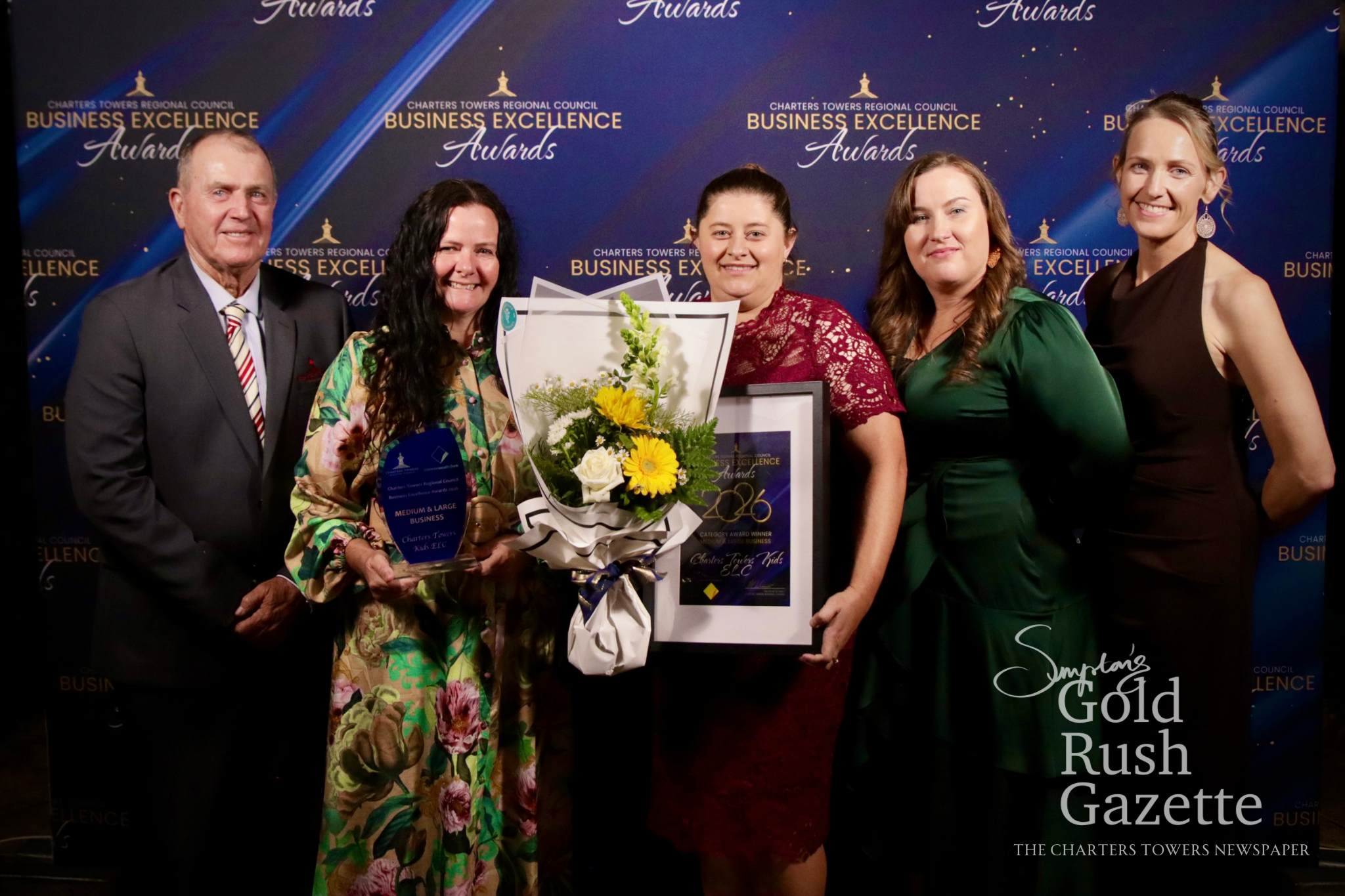 Winners from the 2026 Charters Towers Business Excellence Awards held at Leahton Park