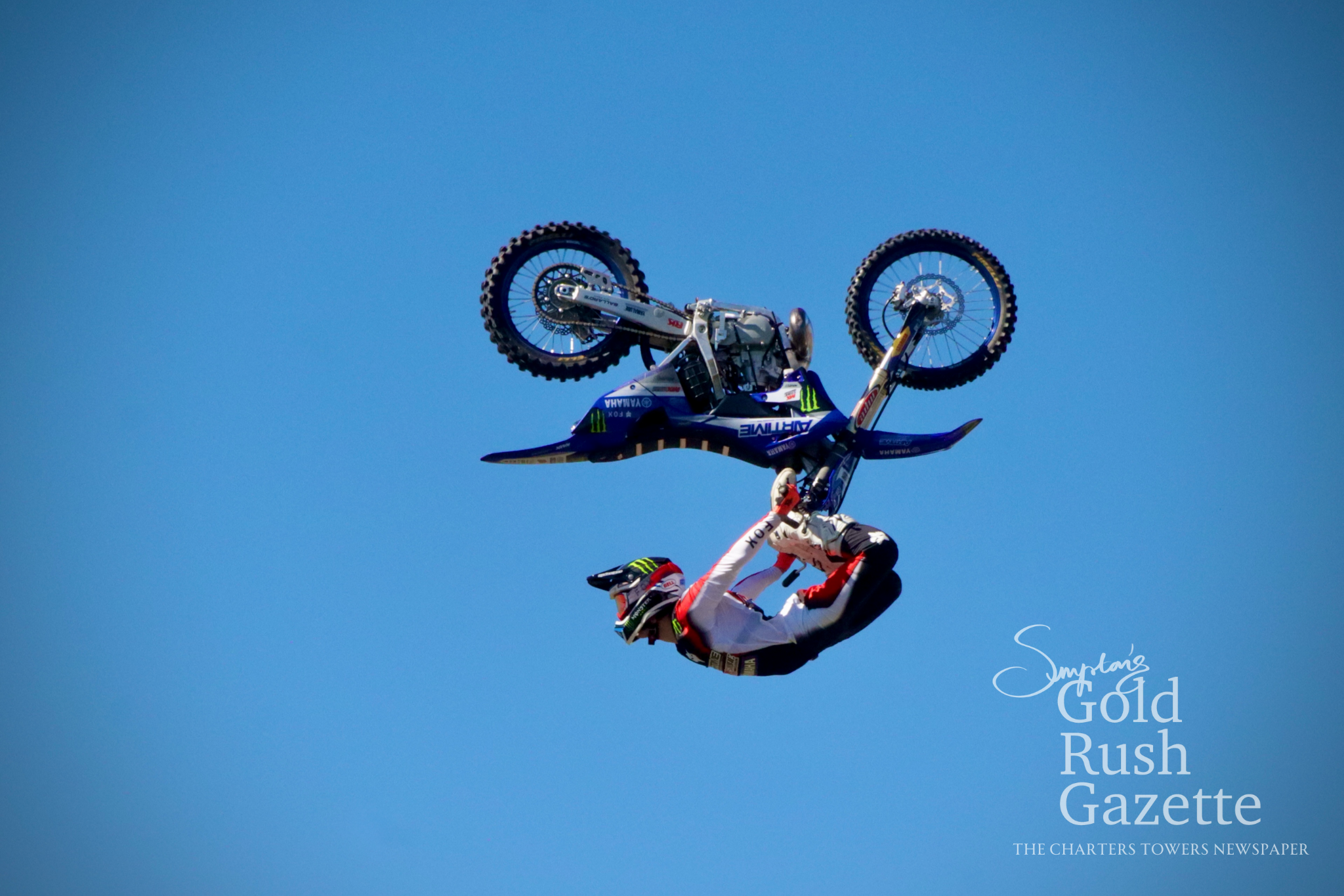 Airtime FMX performing at the 2025 Charters Towers Show at the Charters Towers Showgrounds