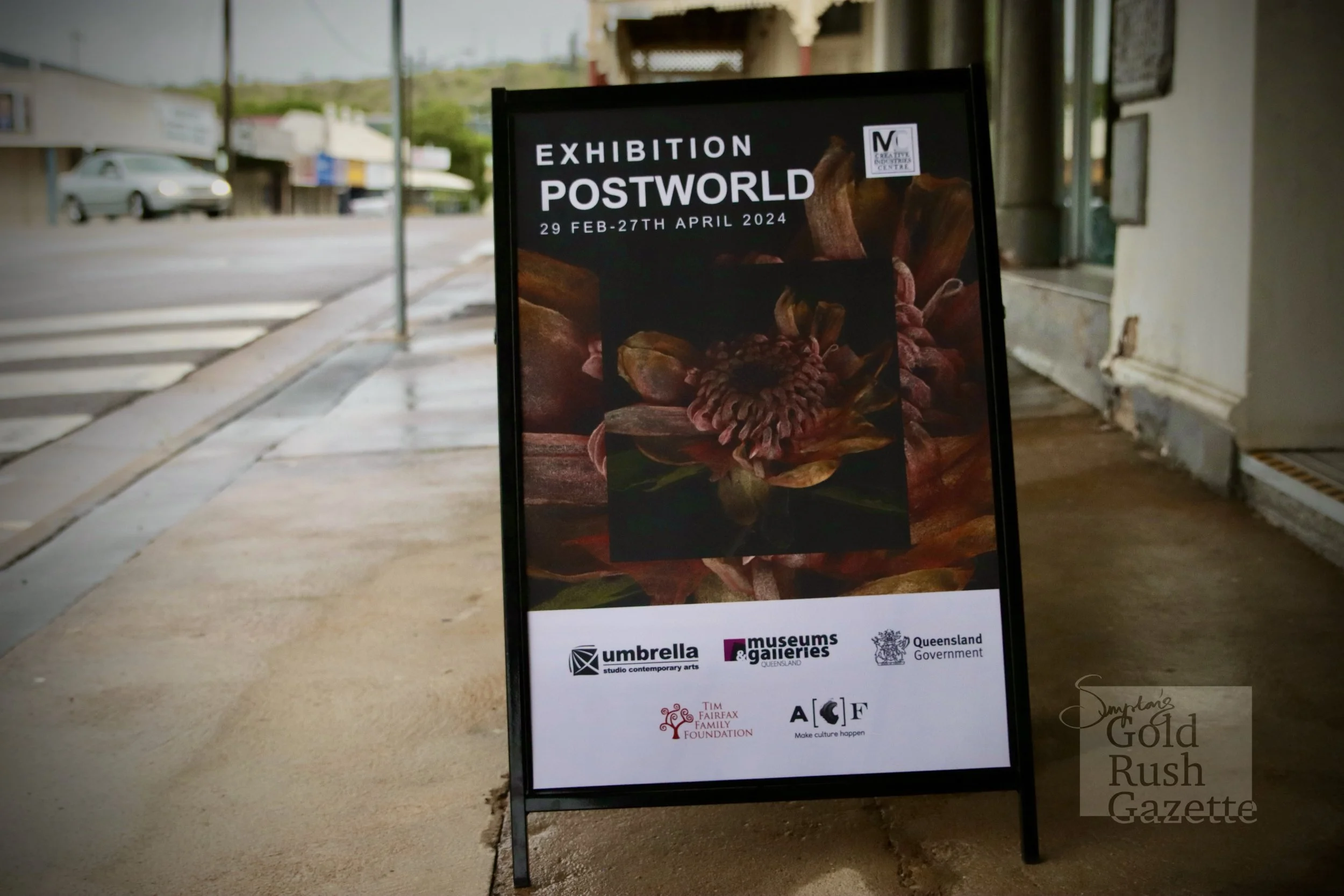 The grand debut of POSTWORLD at the Mike Carney Creative Industries Centre, a gallery curated by Kate O'Hara and Daniel Qualischefski (2024)