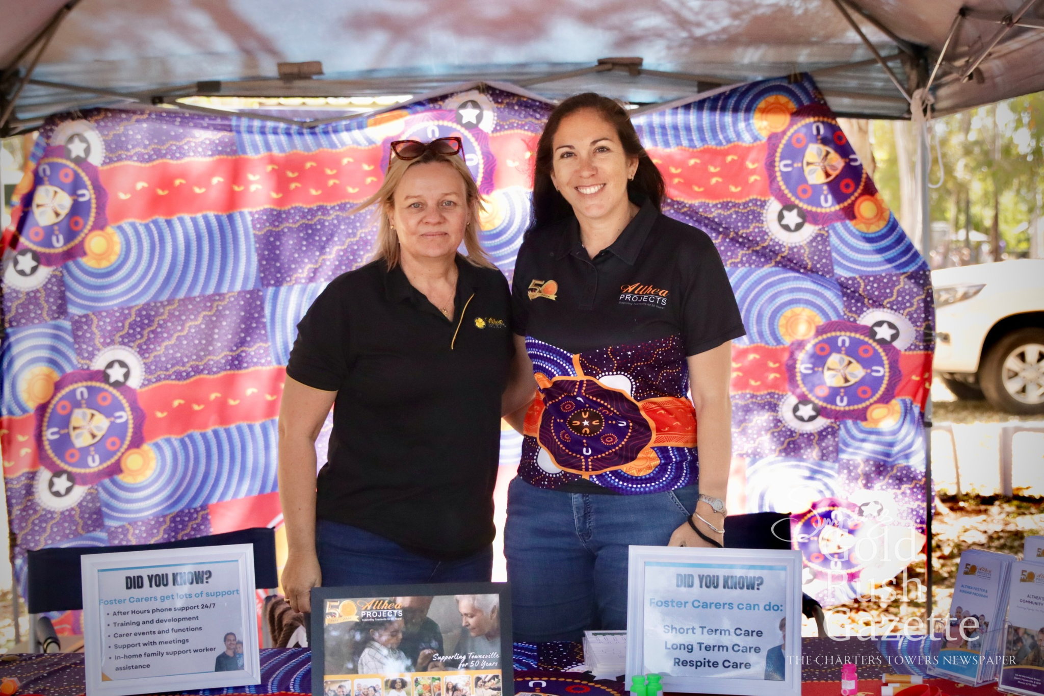 Charmaine Matheson and Rebecca Romeo from Althea Projects at the Prospect Community Services Community Day at Centenary Park (2025)