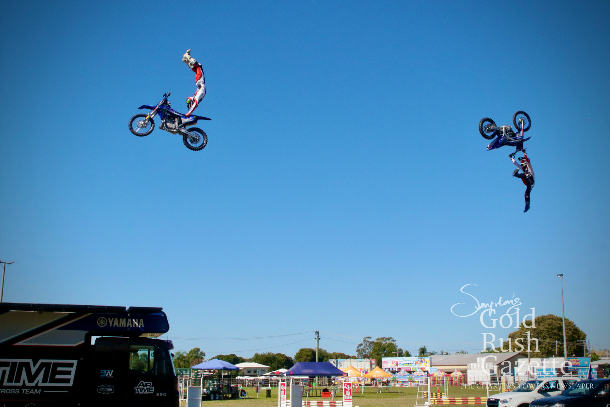 Airtime FMX performing at the 2025 Charters Towers Show at the Charters Towers Showgrounds