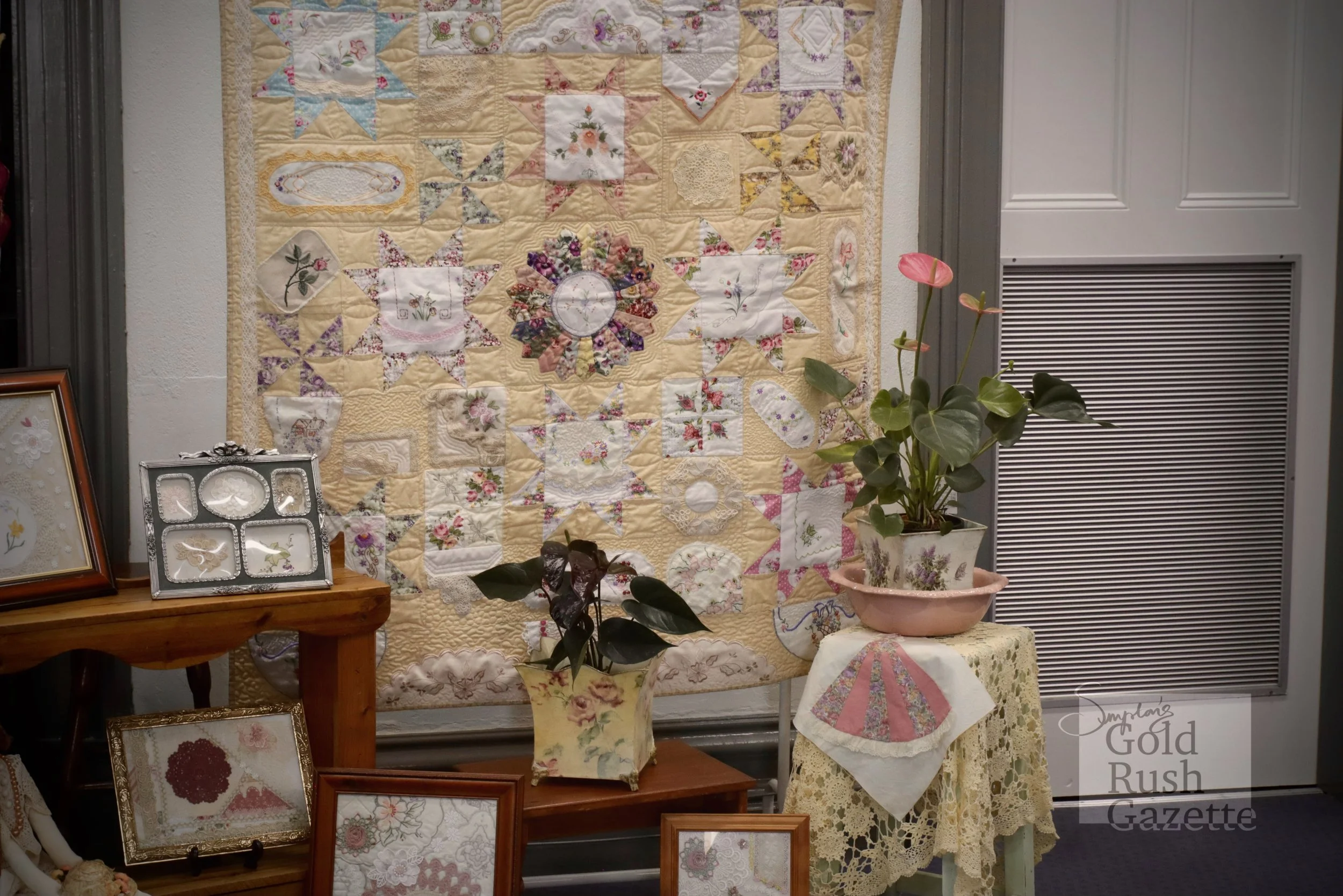 The Quilt and Craft Display by the Social Sewing Sircle at Wherry House on Gill Street (2023)