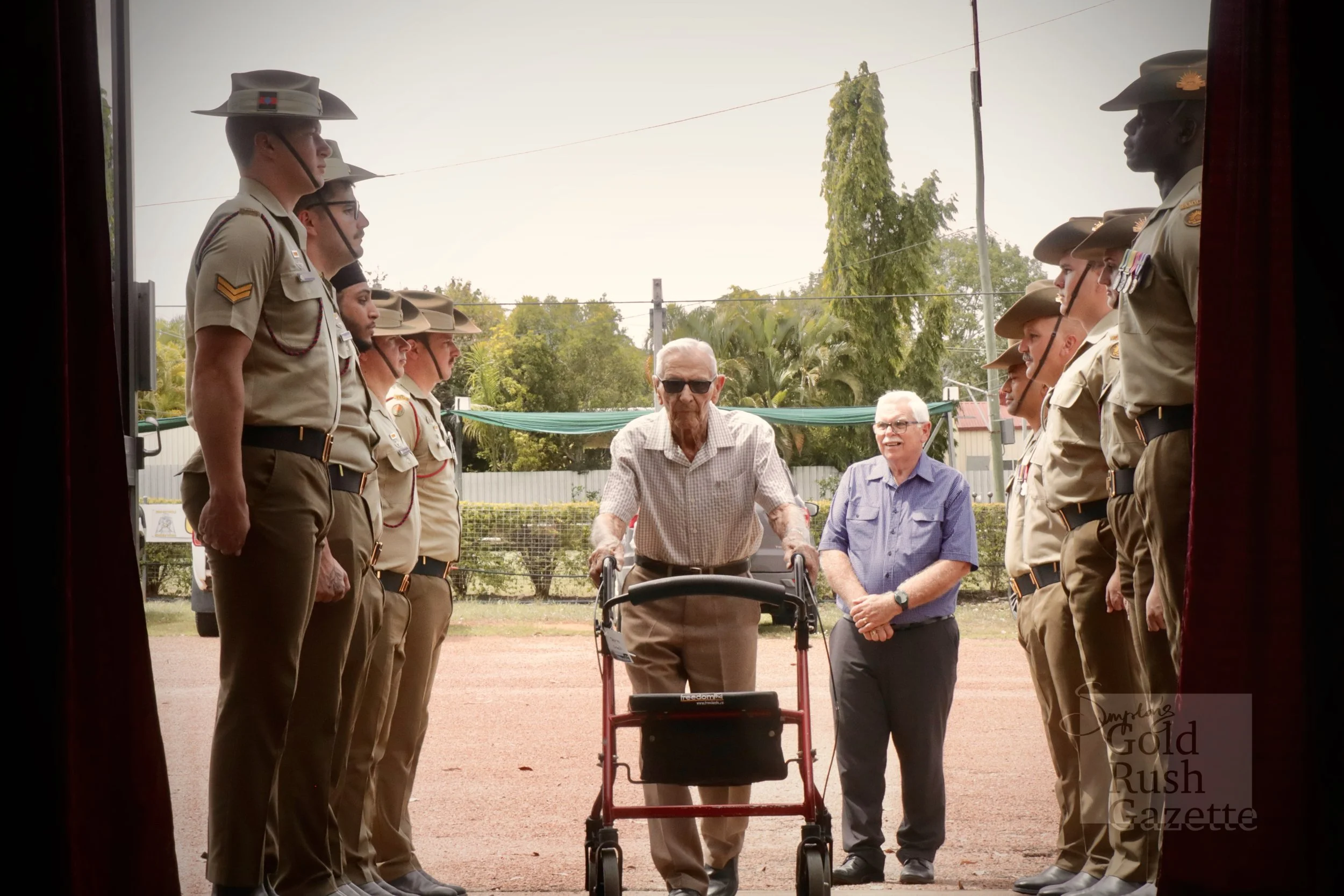The tree planting ceremony held at Towers Hill by the Charters Towers Regional Council in celebration of Norm Snell's 100th Birthday (2024)