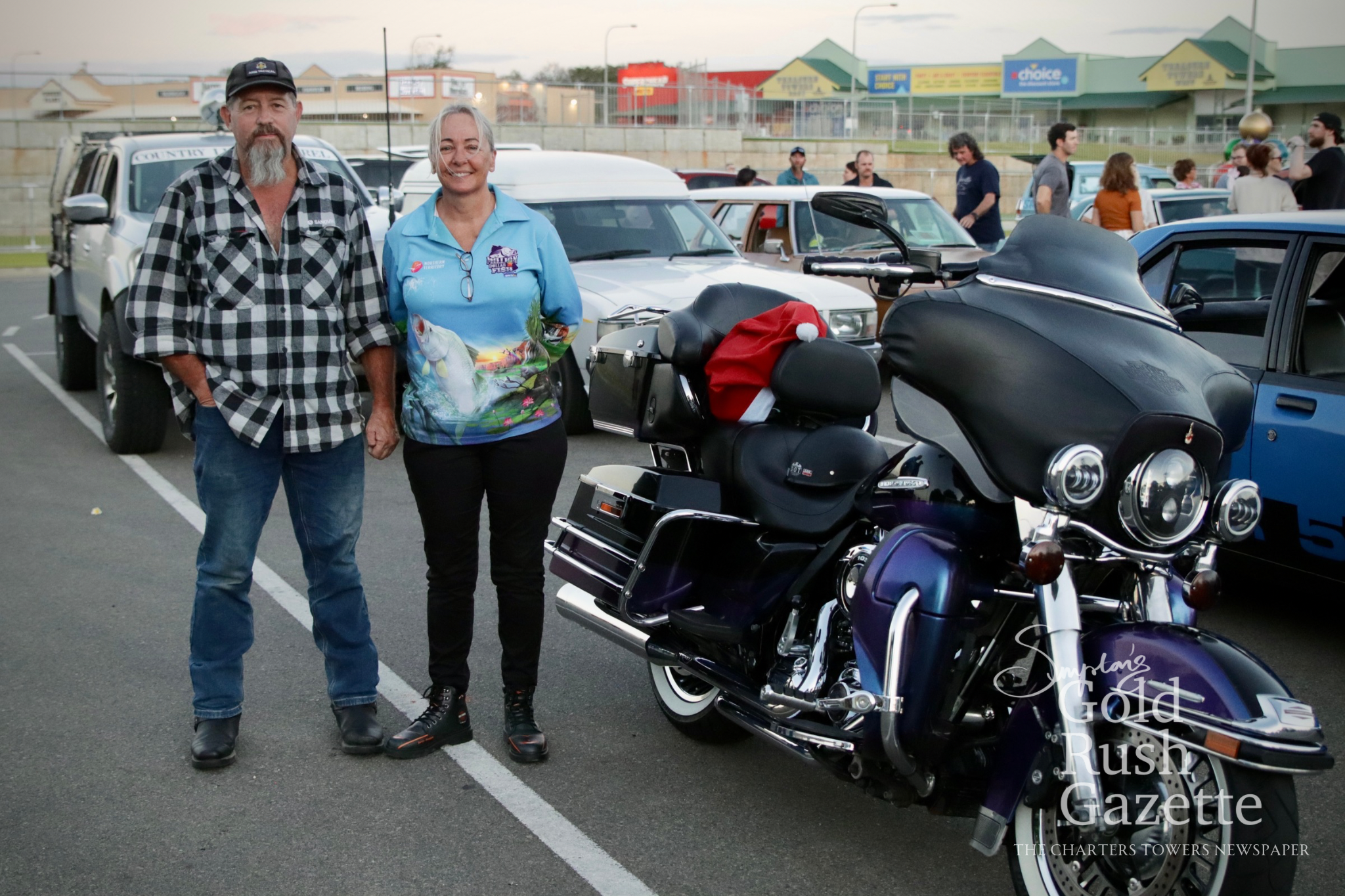 The annual Gold City Raceway Christmas Light Cruise at Poppet Head Plaza within Goldtower Central (2025)