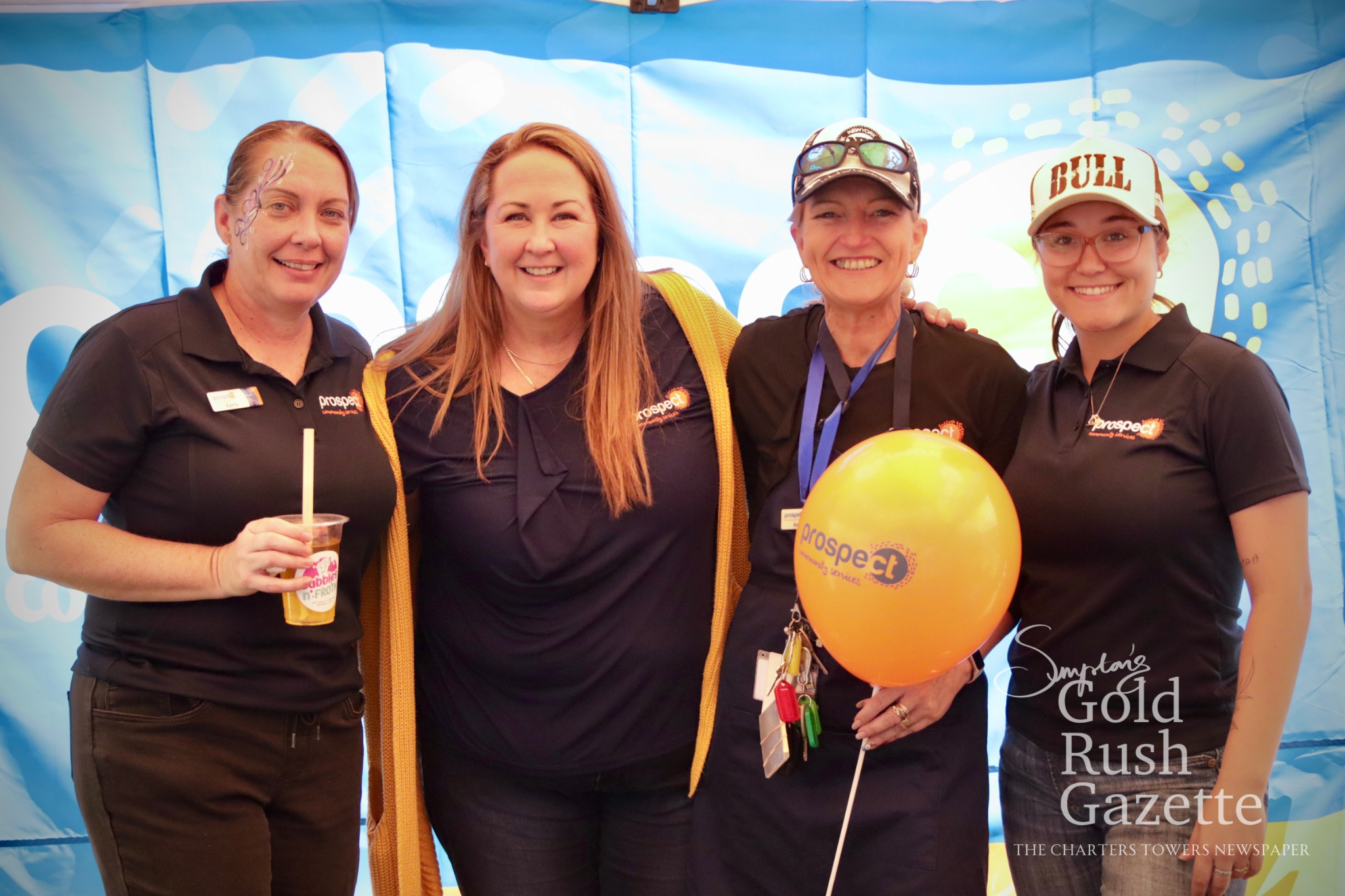 Prospect staff Kerry, Anita G, Anita F, and Jessie at the Prospect Community Services Community Day at Centenary Park (2025)