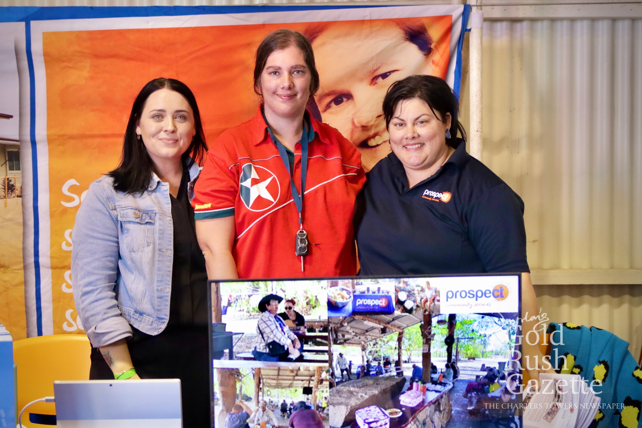Luraine Muller, Sarah Drewitt, and Gayette Burt at the 2025 Charters Towers Show at the Charters Towers Showgrounds