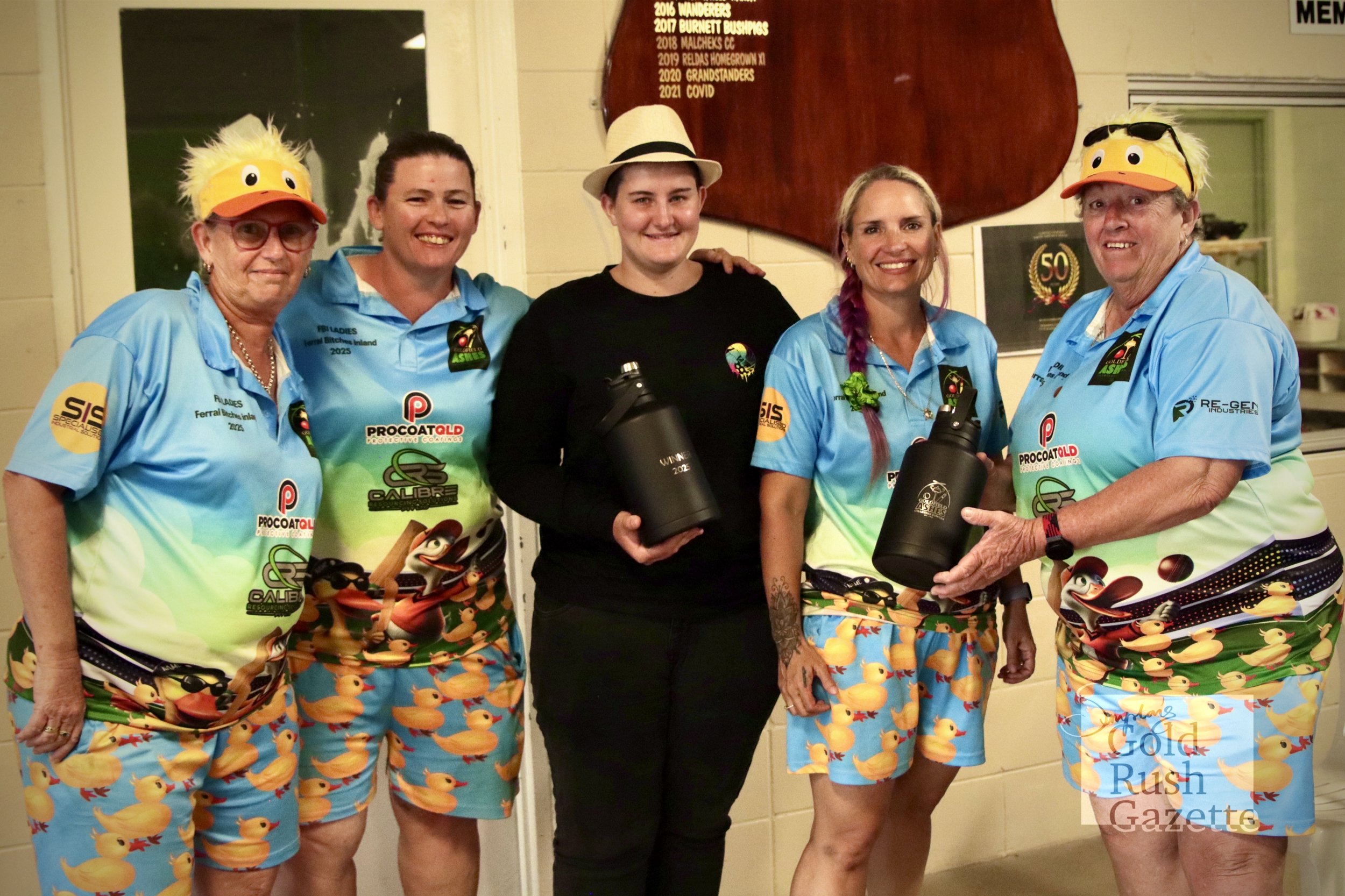 Winners at the 2025 Goldfield Ashes awards presentation