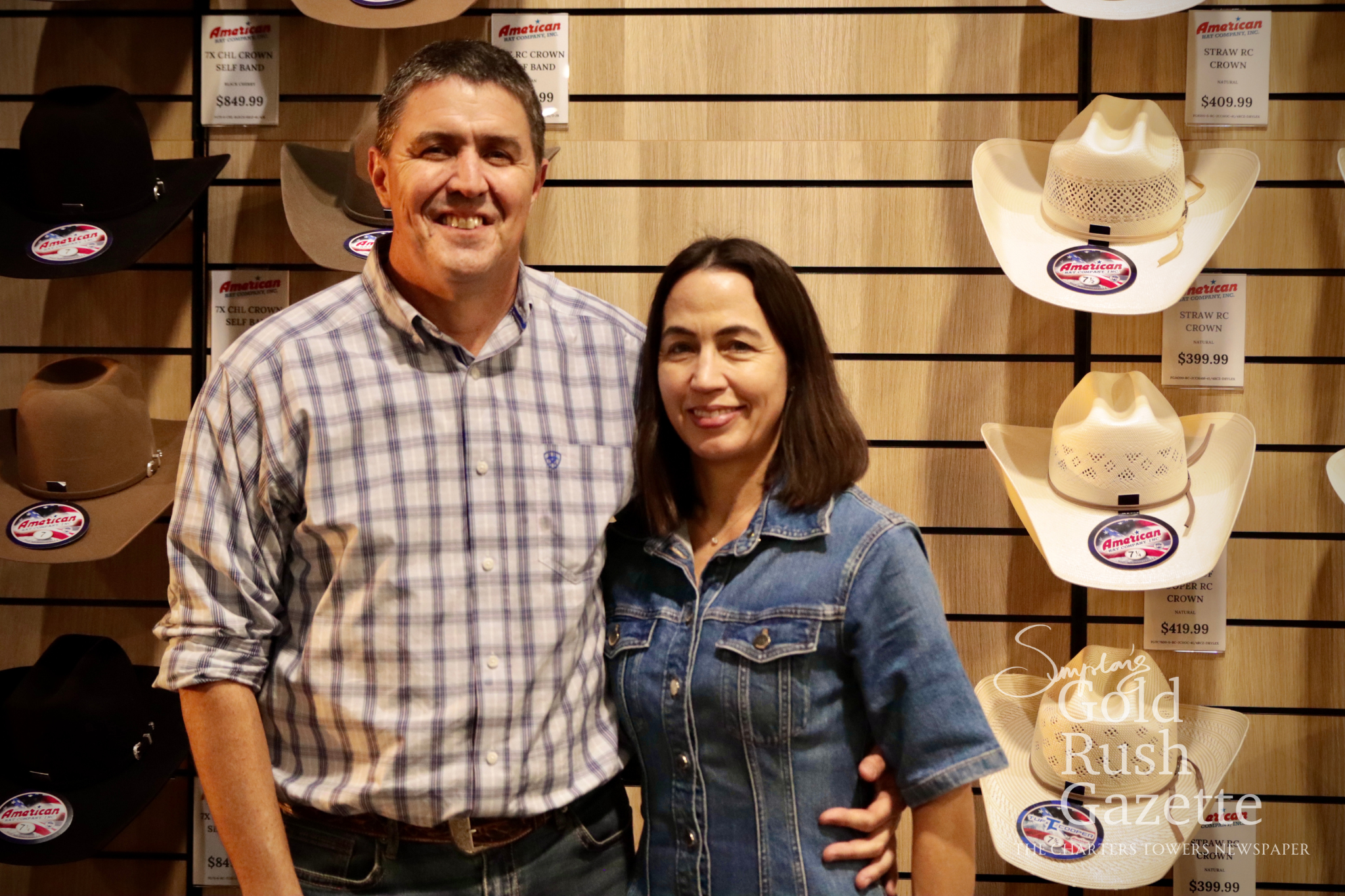 Tony and Rosie Titley at the 2025 Heart of the Goldfields Rodeo Meet & Greet at Titleys Western Wear