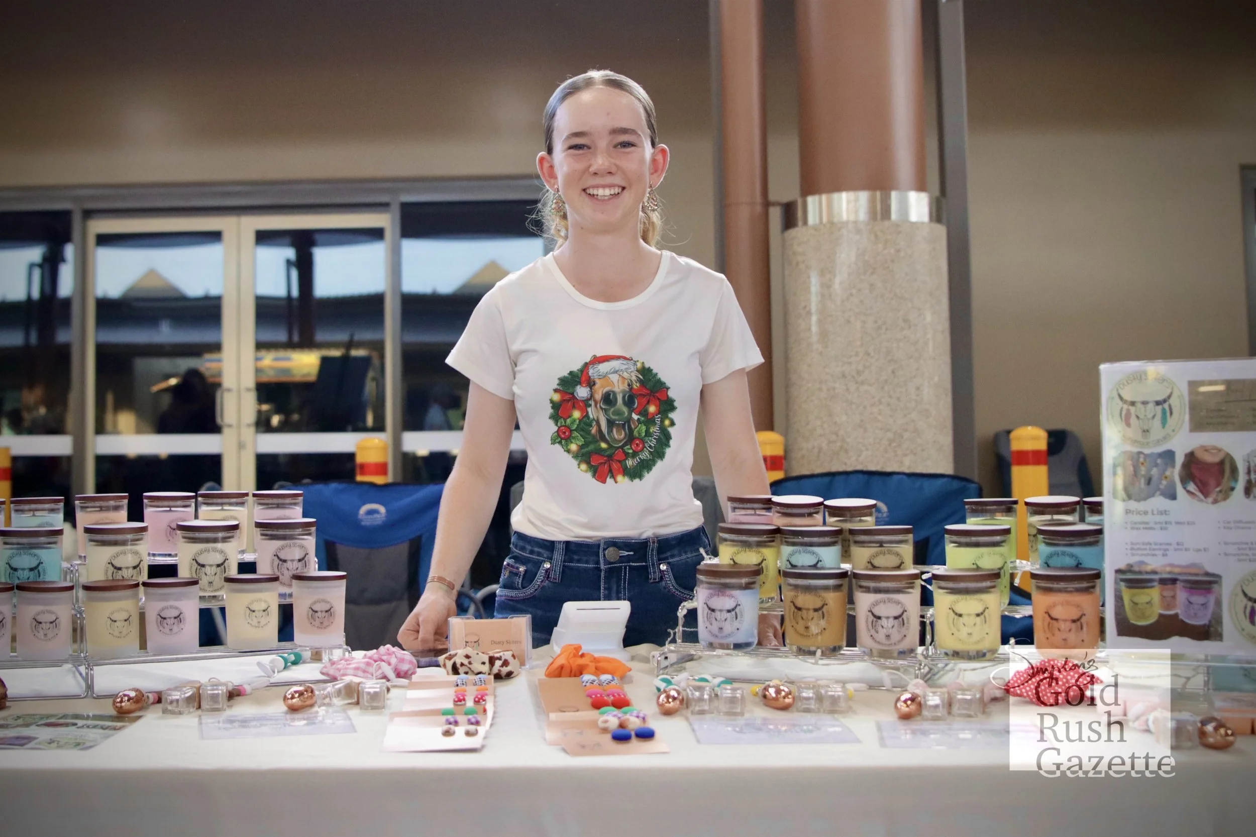 Stalls at the Poppet Head Plaza Rotary Christmas Markets at Goldtower Central (2024)