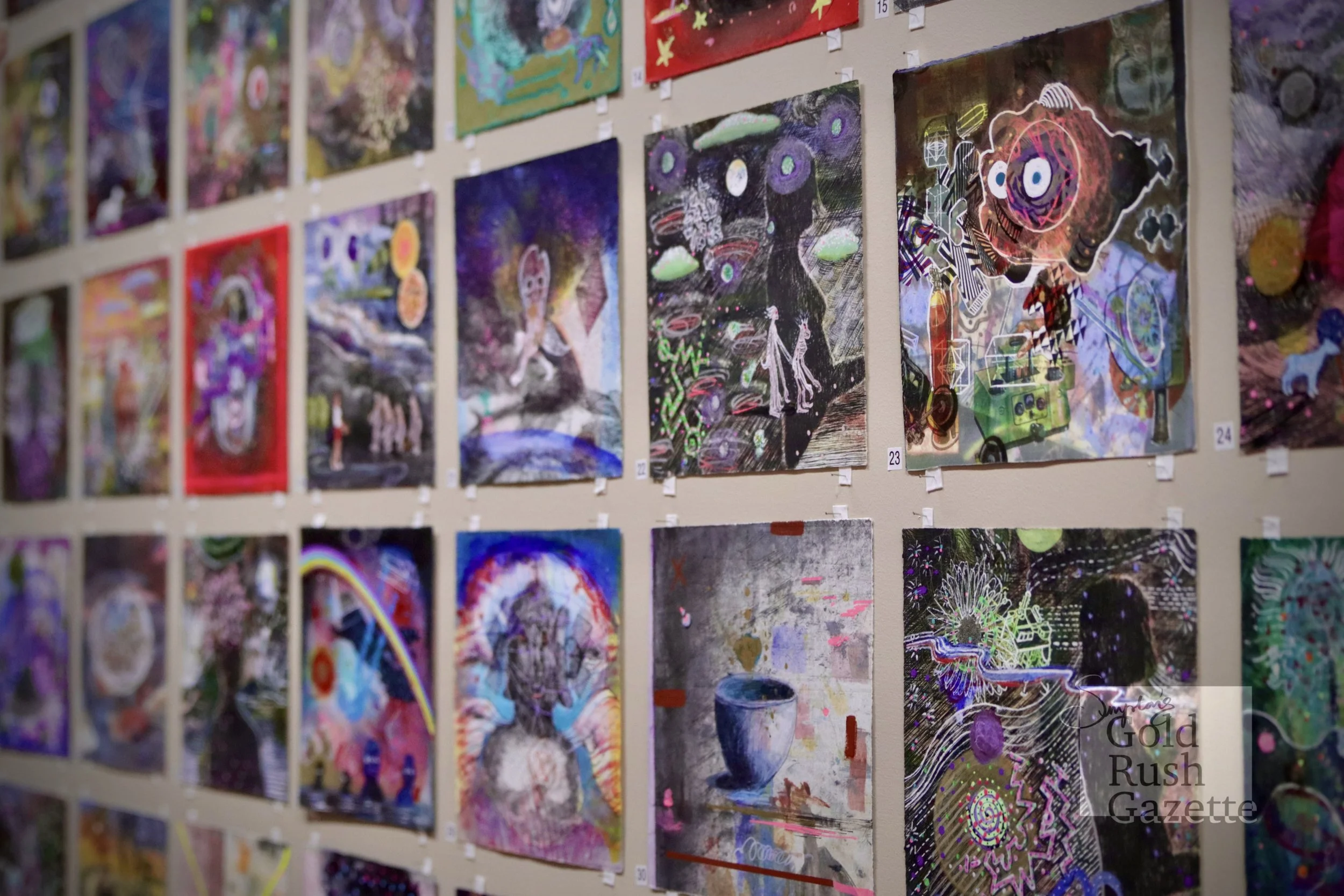 The grand debut of POSTWORLD at the Mike Carney Creative Industries Centre, a gallery curated by Kate O'Hara and Daniel Qualischefski (2024)