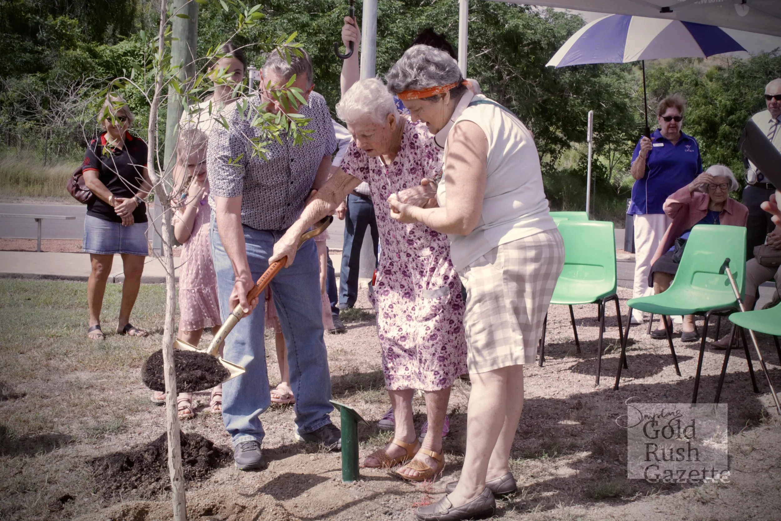 The tree planting ceremony for Doris Crack held at Towers Hill by the Charters Towers Regional Council (2023)