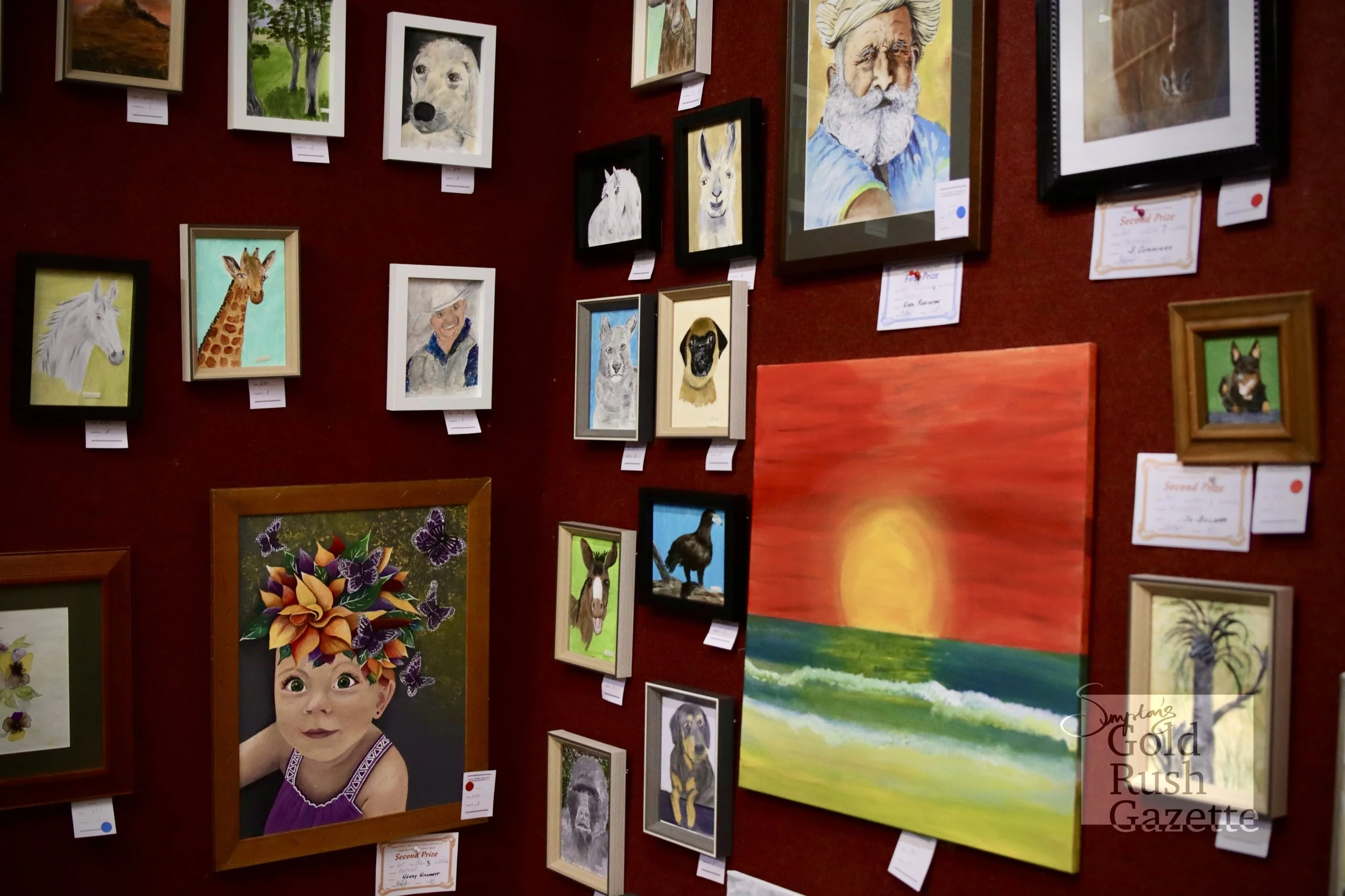 Wallace James Hall art submissions for the 2024 Charters Towers Show competition