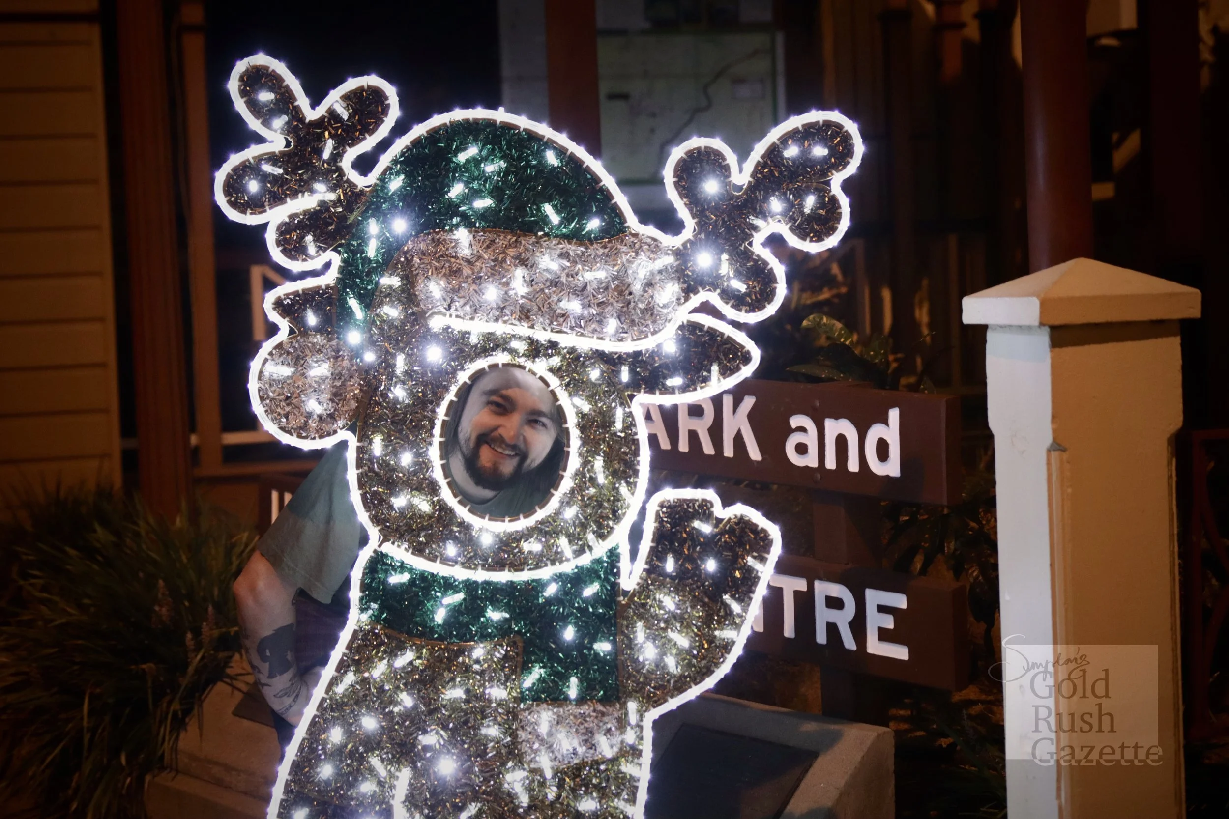 Daniel Sumpton outside the Charters Towers Information Centre (2022)