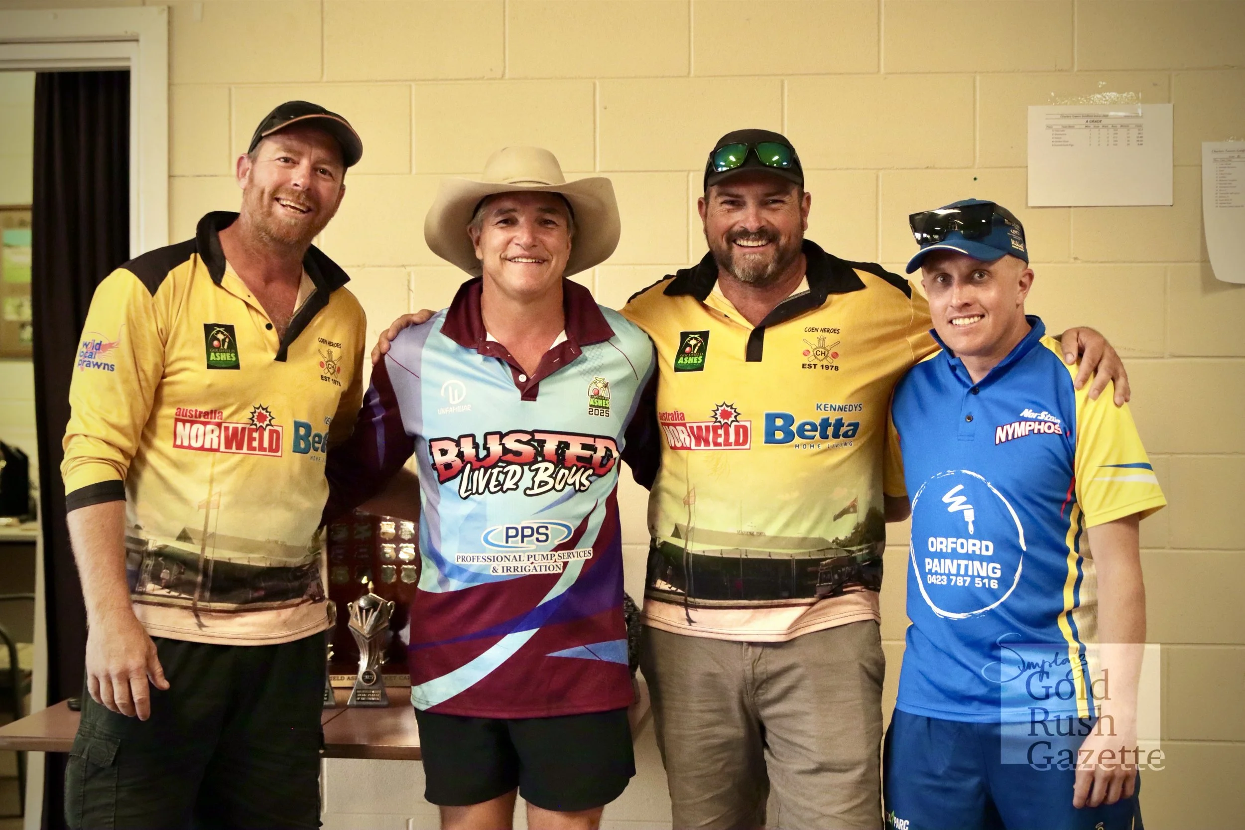 Winners at the 2025 Goldfield Ashes awards presentation