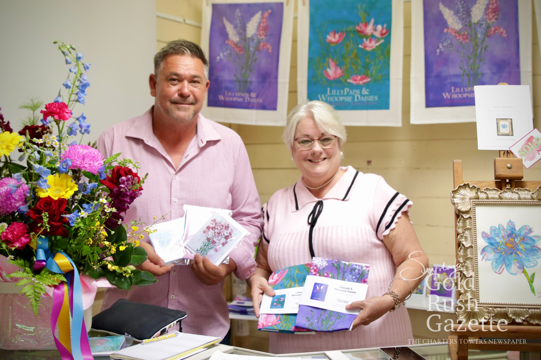 Grand opening of Jemima Neilson’s debut art exhibition Lillypads & Whoopsie Daisies at the Charters Towers School of Mines, hosted by Towers Arts (2026)