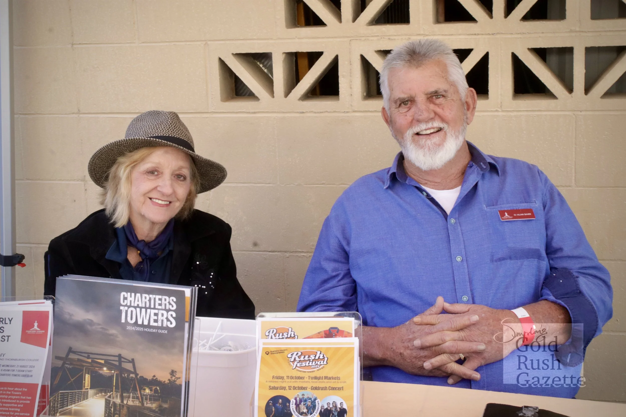 Maggie Corrigan and Cr Alan Barr at the 2024 Charters Towers Show at the Showgrounds