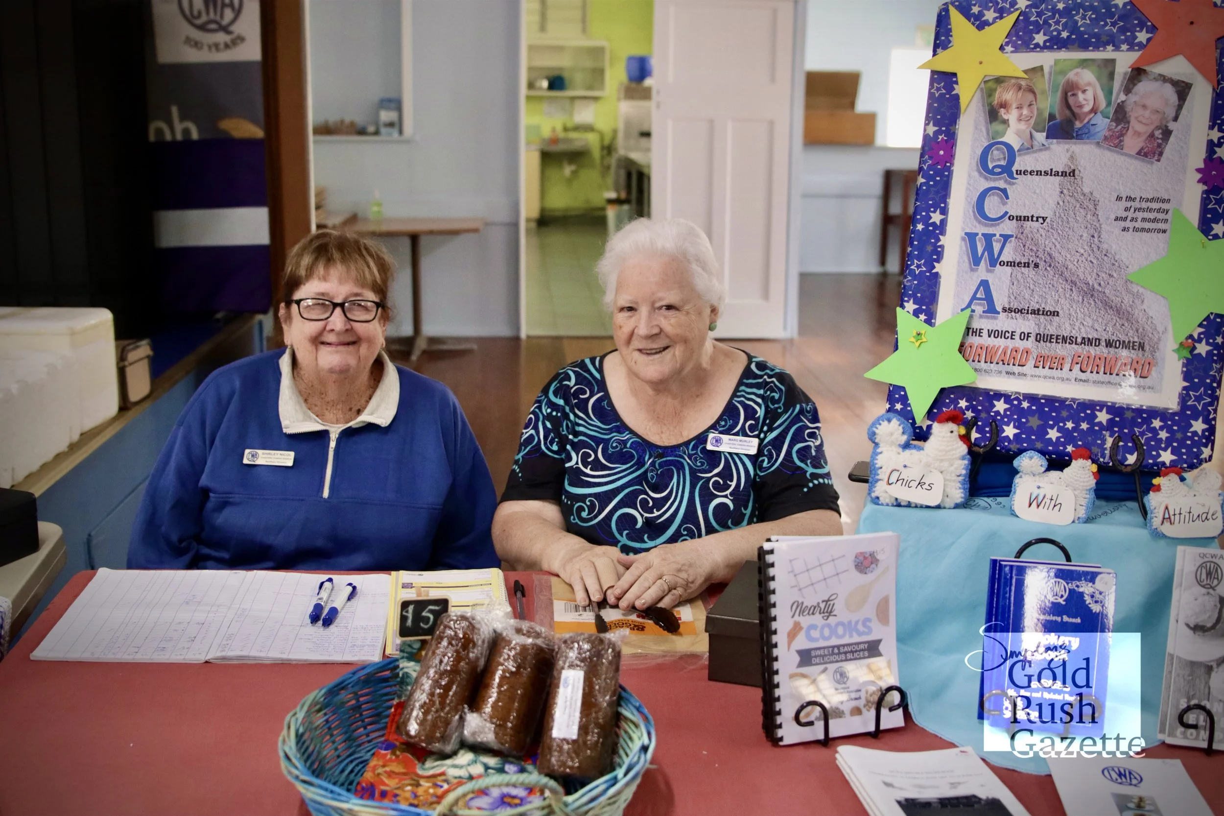 Shirley Nicol and Margaret Murley at the QCWA Markets at the QCWA Hall