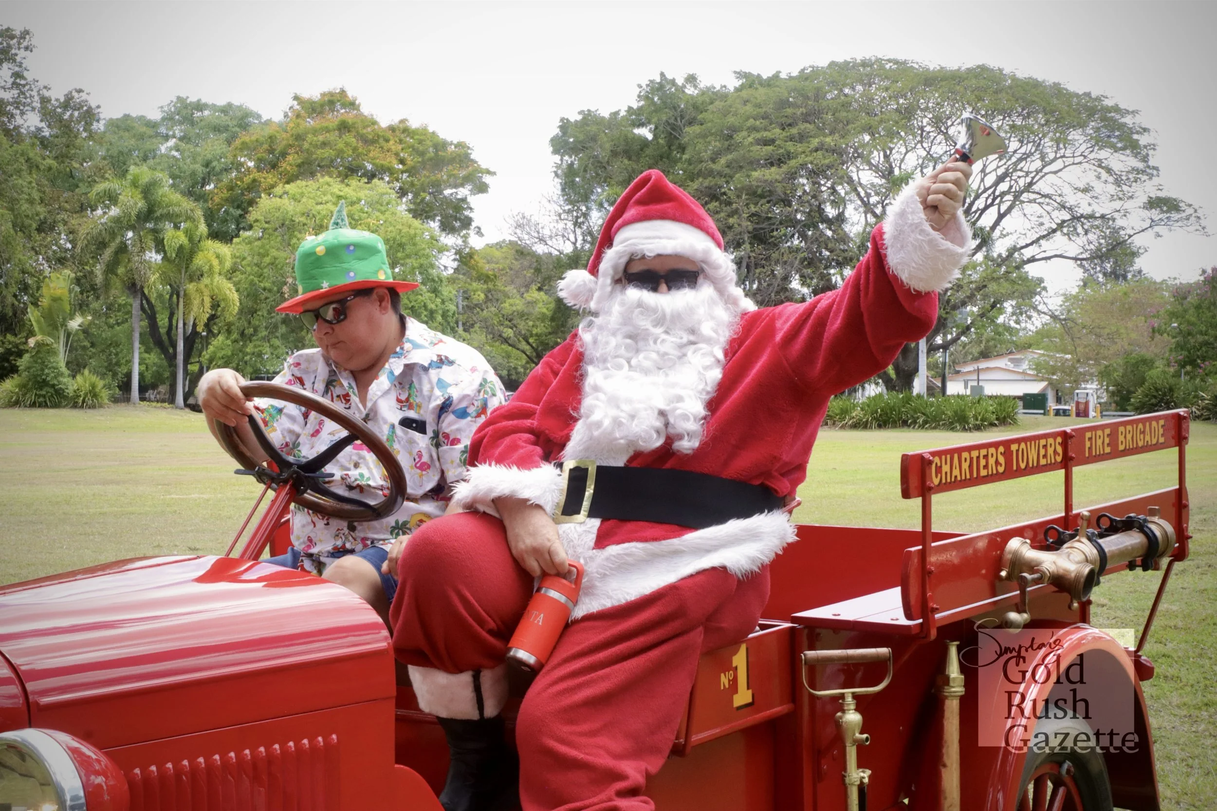 Santa at the 2024 Christmas Centenary Park Markets