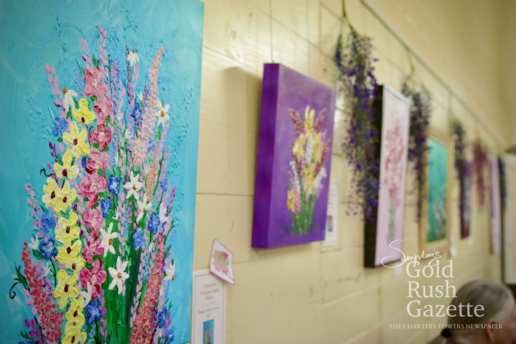 Grand opening of Jemima Neilson’s debut art exhibition Lillypads & Whoopsie Daisies at the Charters Towers School of Mines, hosted by Towers Arts (2026)