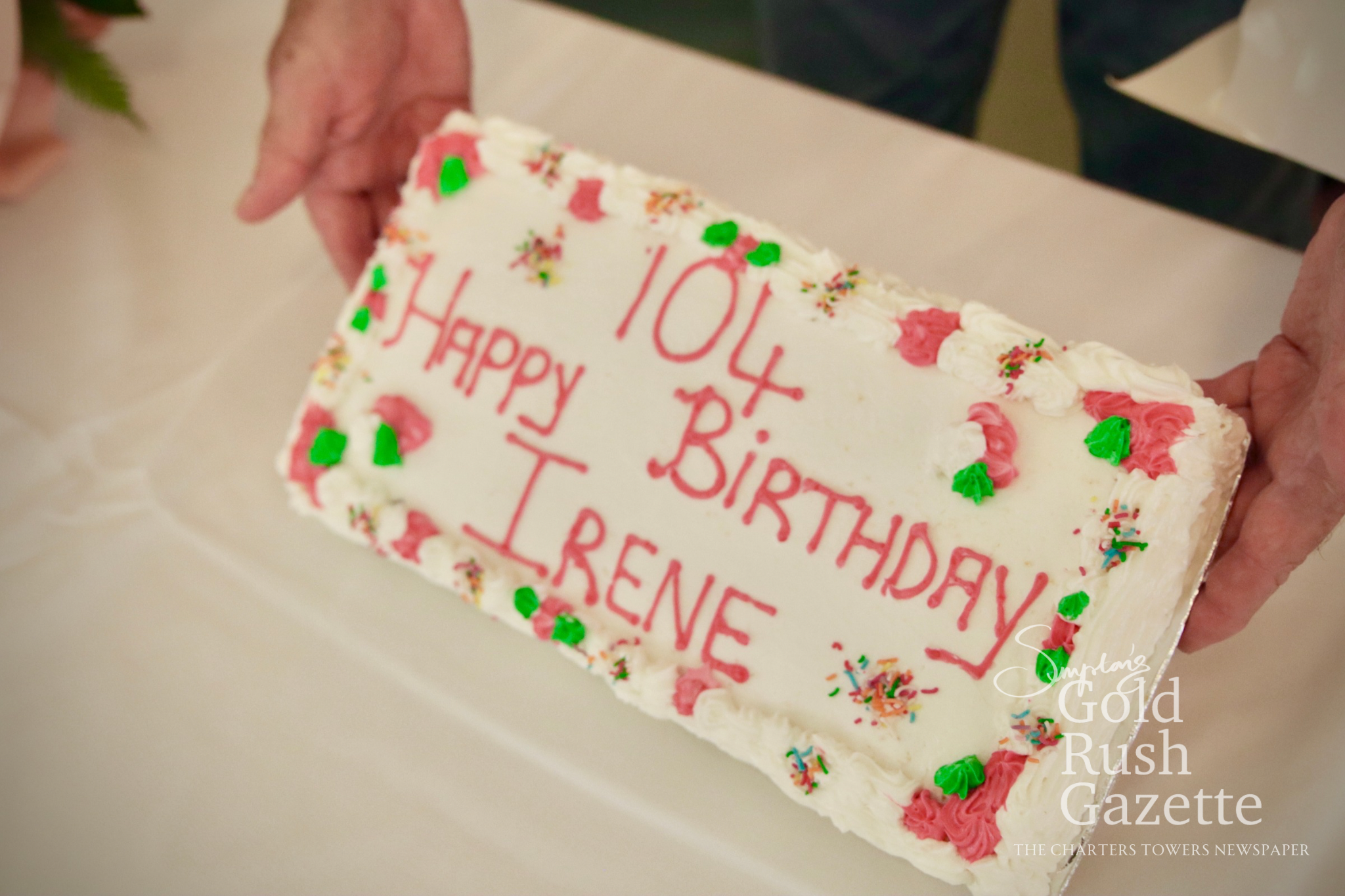 Irene Thomson's 104th birthday cake (2026)