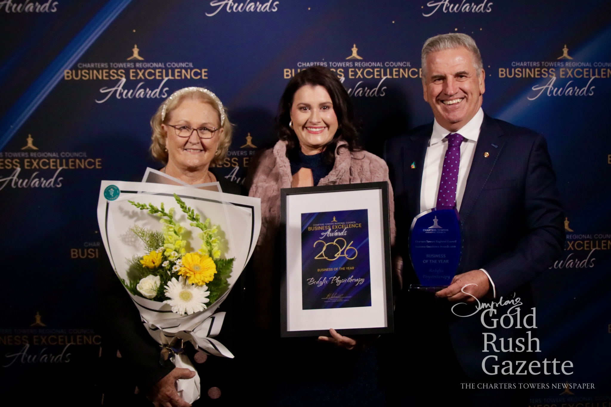 Winners from the 2026 Charters Towers Business Excellence Awards held at Leahton Park