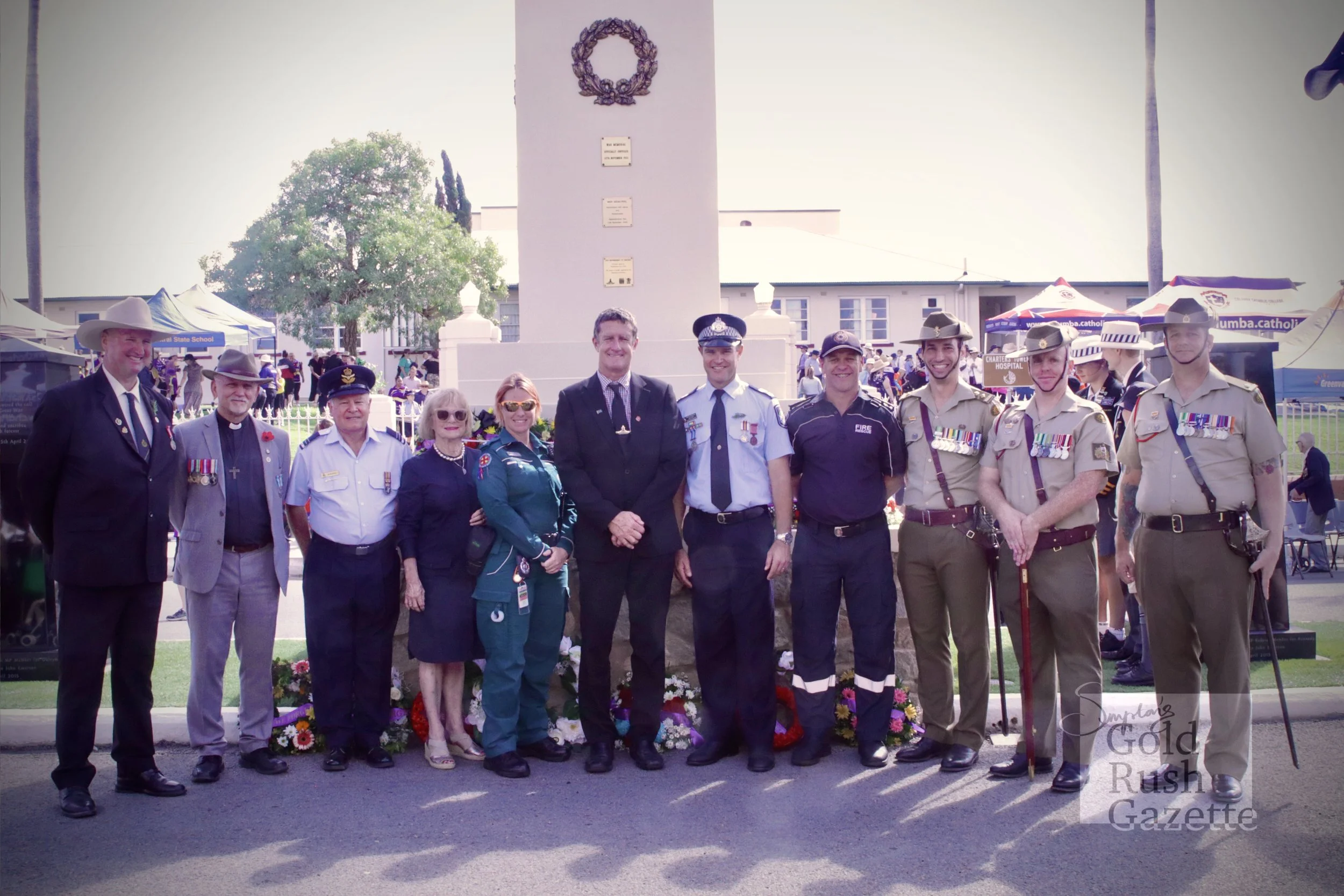 2023 ANZAC DAY Commemorative March & Service at the Charters Towers War Memorial Cenotaph