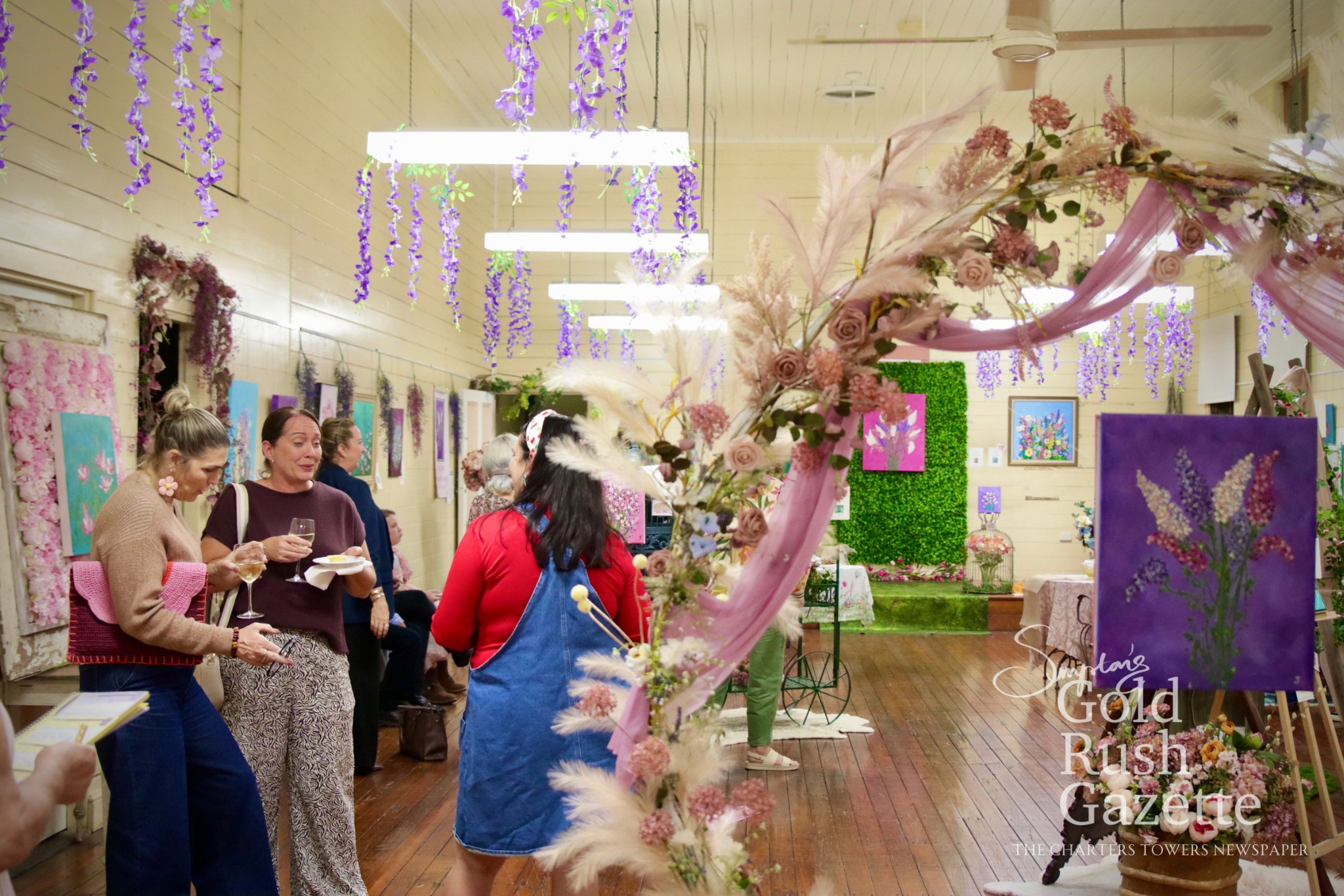 Grand opening of Jemima Neilson’s debut art exhibition Lillypads & Whoopsie Daisies at the Charters Towers School of Mines, hosted by Towers Arts (2026)
