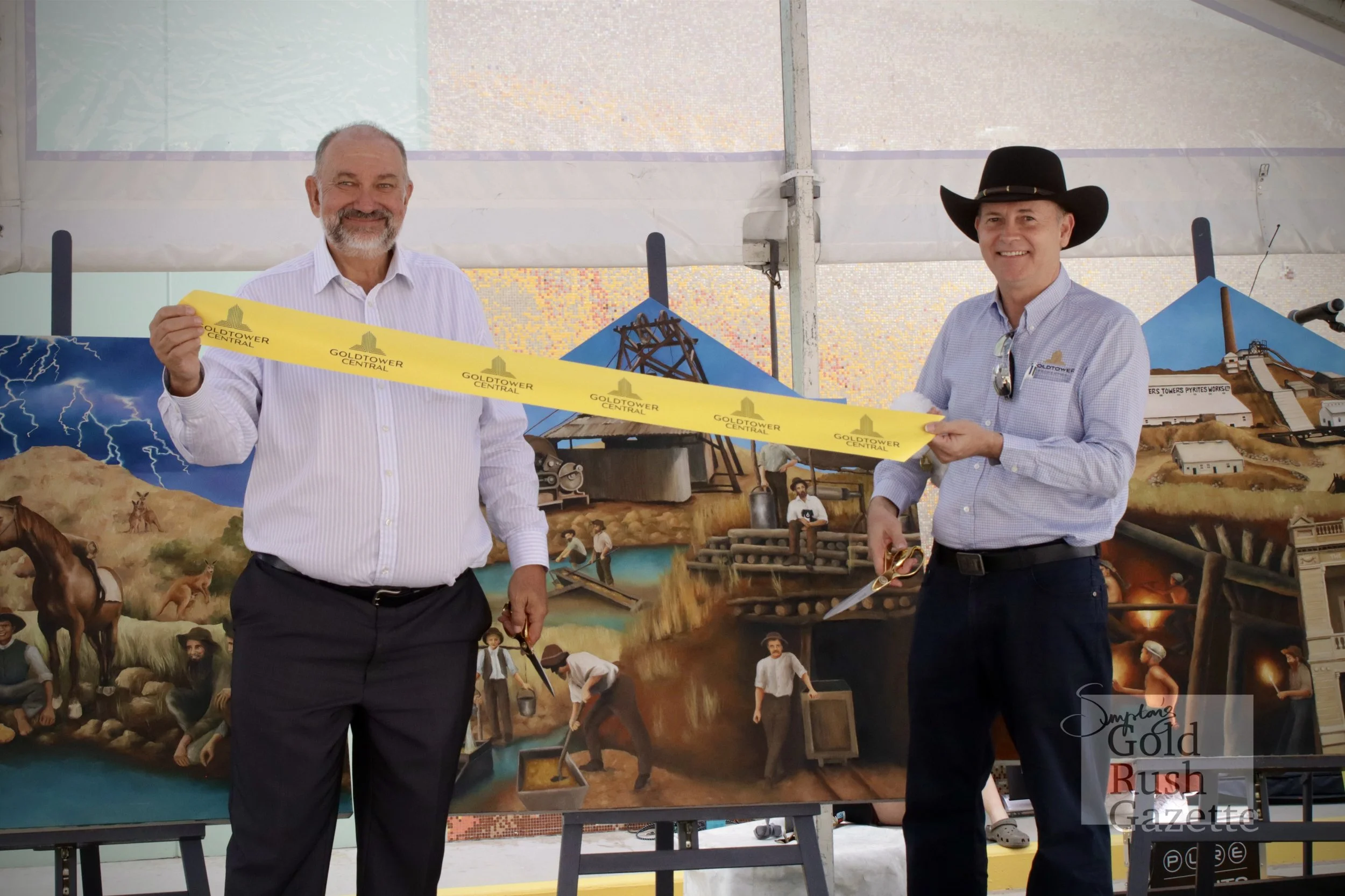 Ribbon cutting for Treasure Towers and the Charters Towers Wall of History at the Goldtower Central Pet Expo (2023)