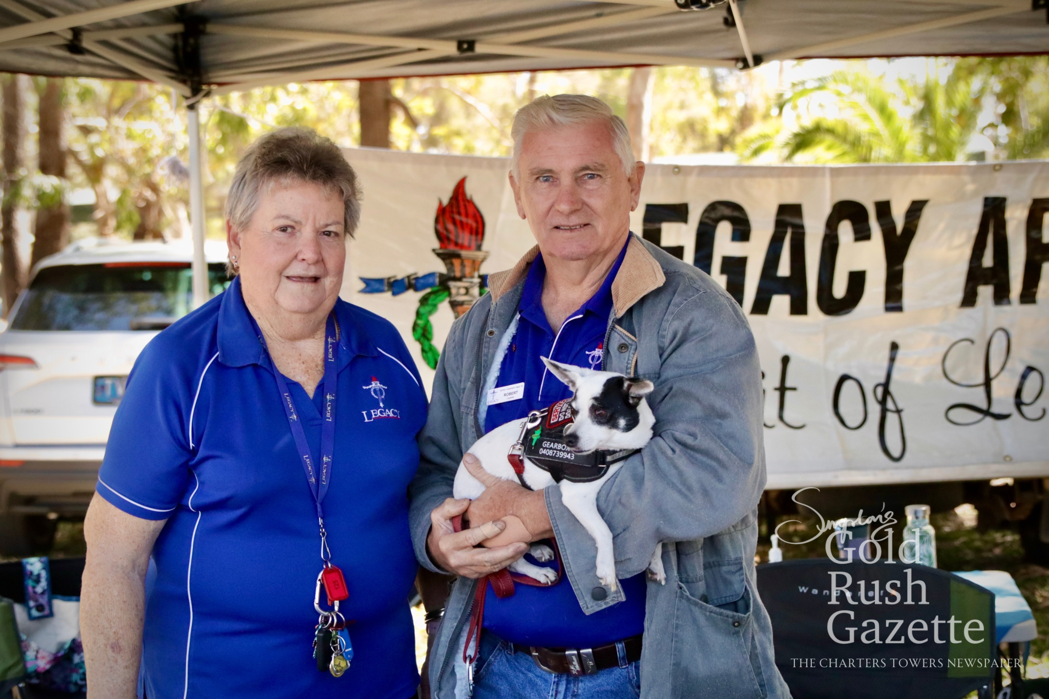 Eileen Vogele and Bob & Gearbox Murch from Legacy at the Prospect Community Services Community Day at Centenary Park (2025)