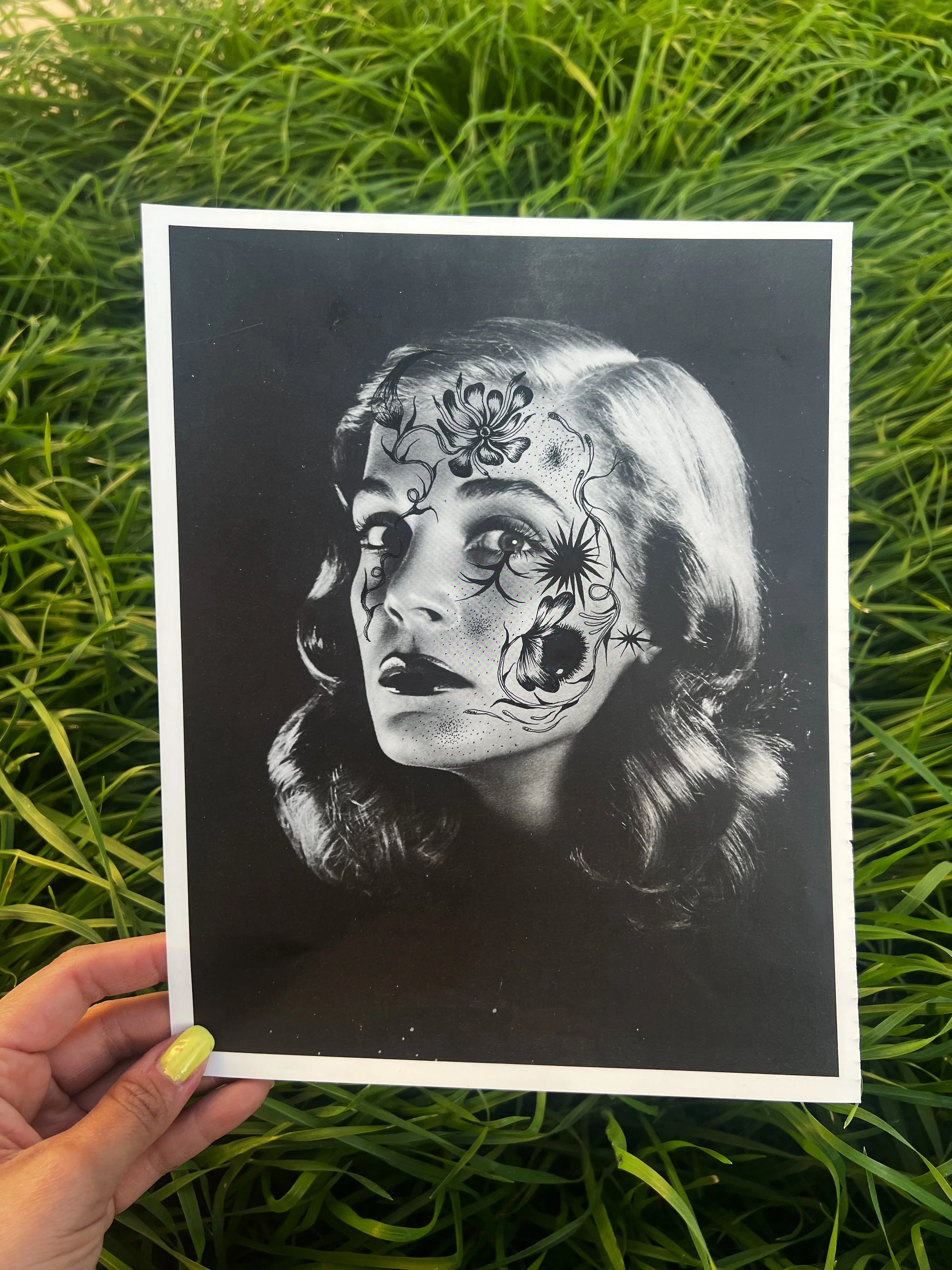 Lauren Bacall Photo doodle; 2025