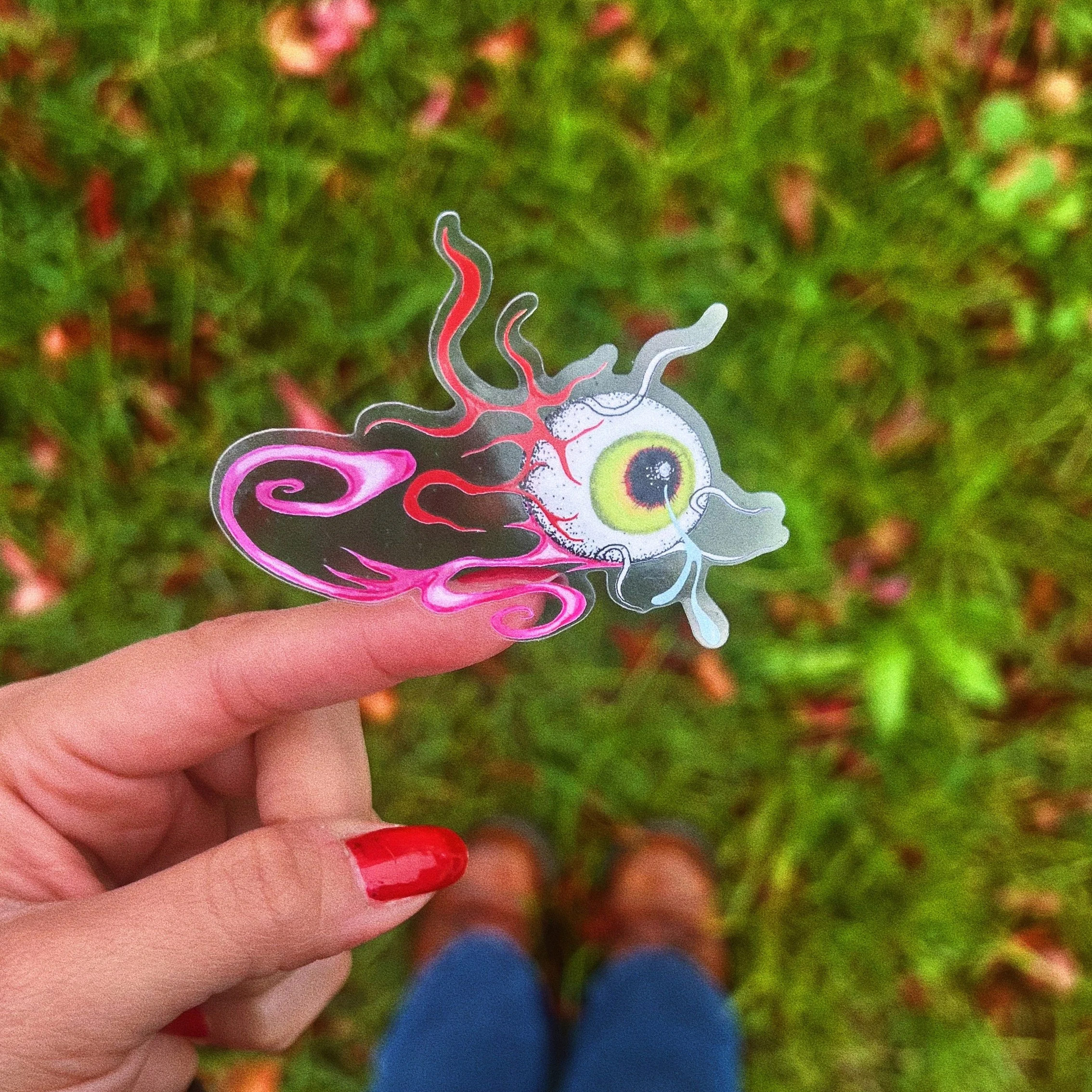 Eyeball; Semi Clear Sticker