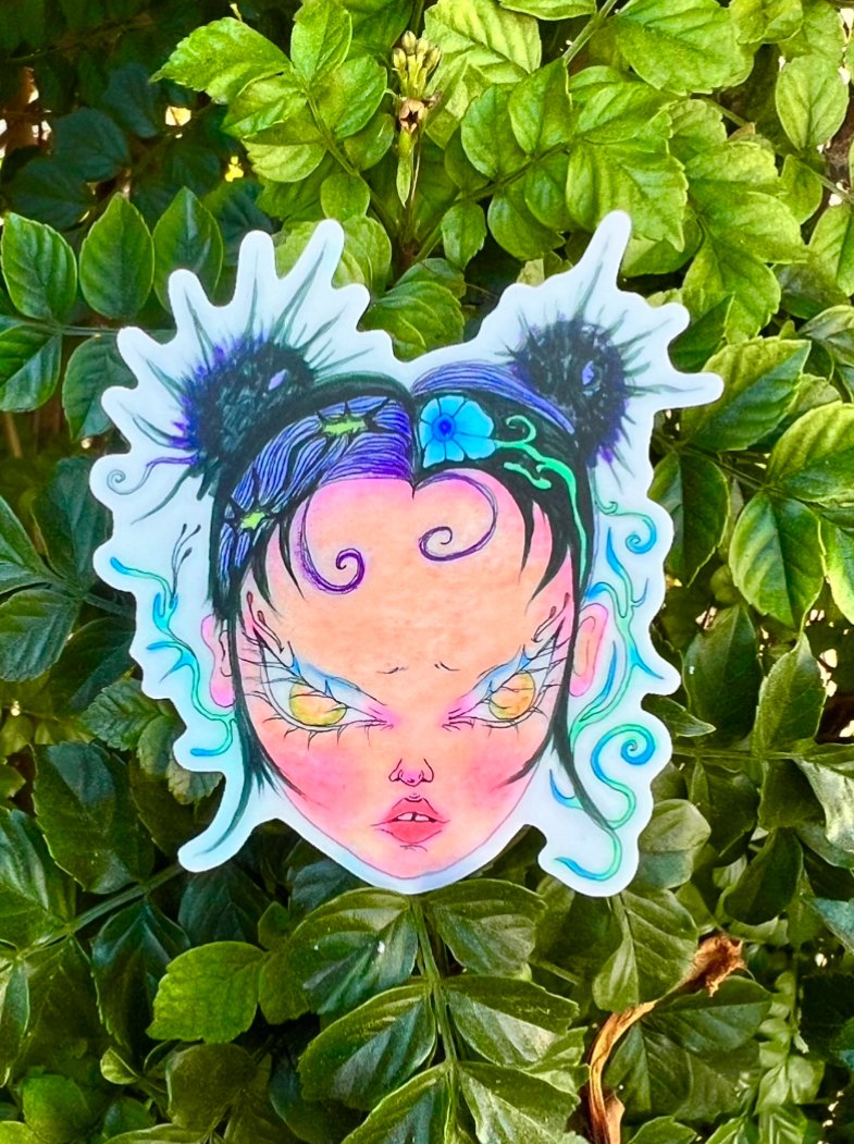 Space Buns; Matte Sticker