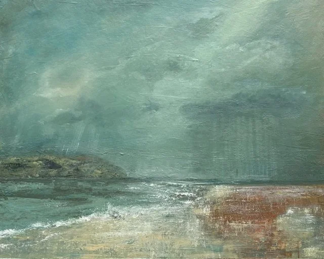  Chasing the rain.  Oil on canvas in a tray frame 60cm x 50cm 