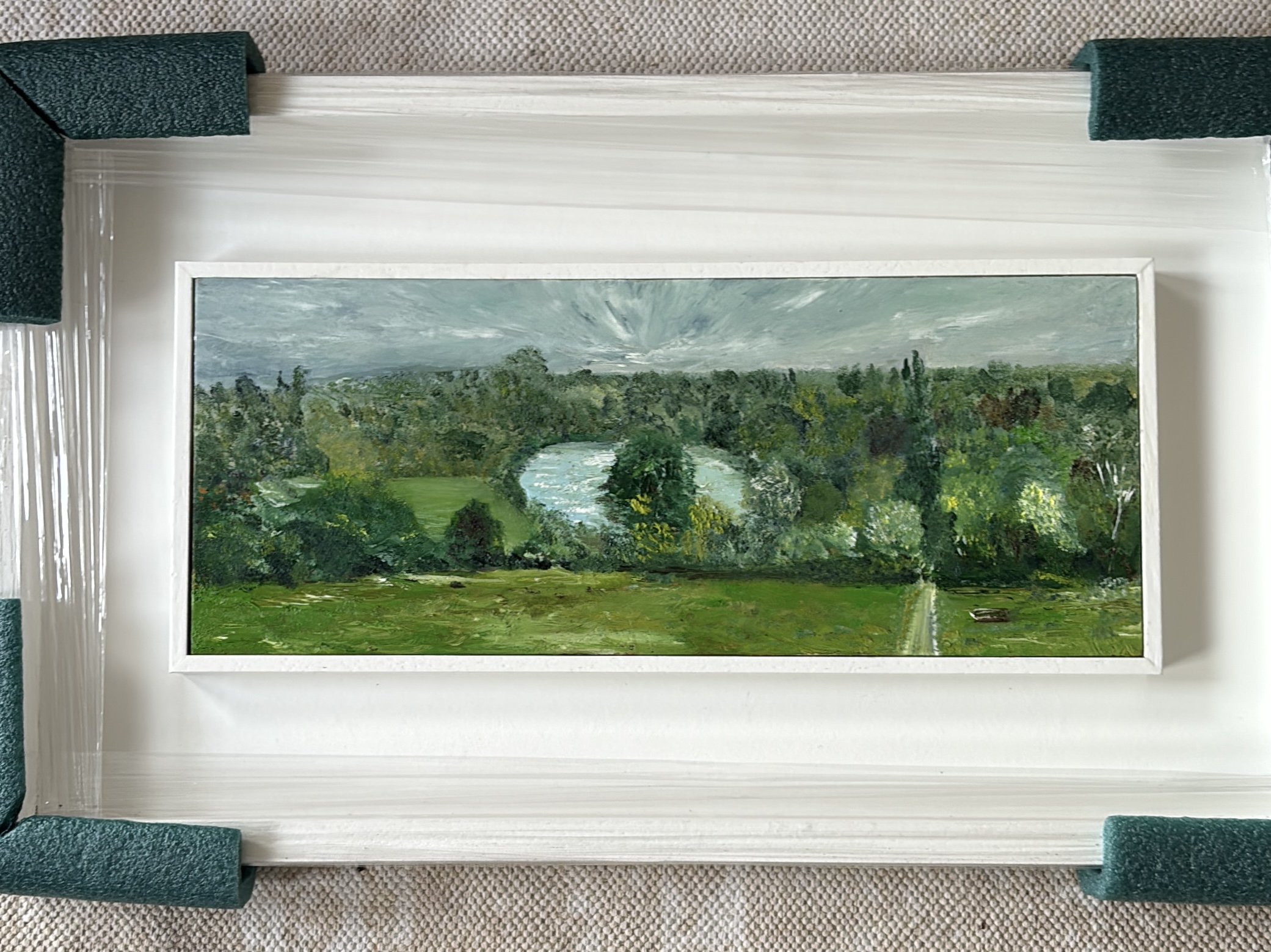 Whispering Green Richmond Hill.  Oil on MDF 50x29cm .£295