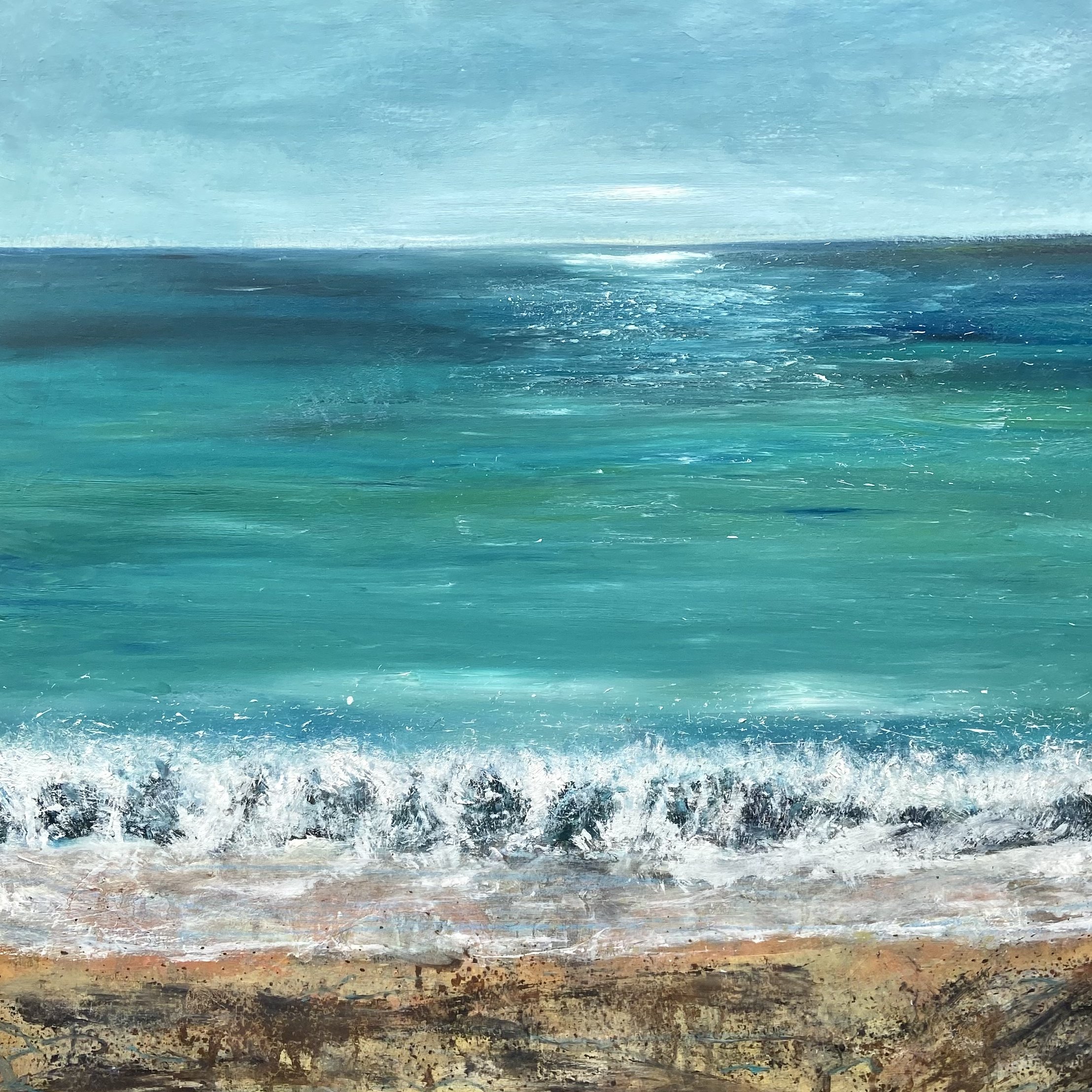 Eype beach 60x60cm £120 ltd edition print