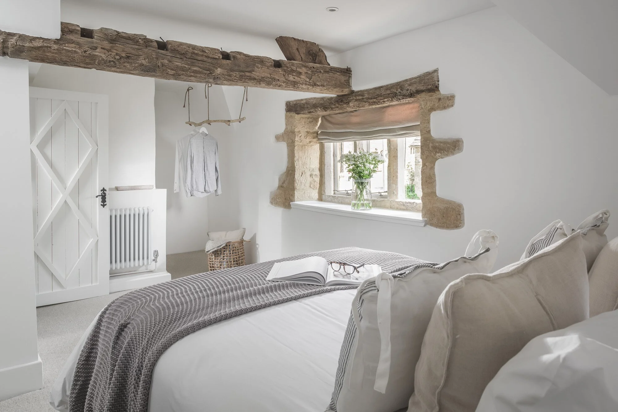 Beautiful bedroom at The Dovecote dog-friendly holiday cottage near Bourton-on-the-Water