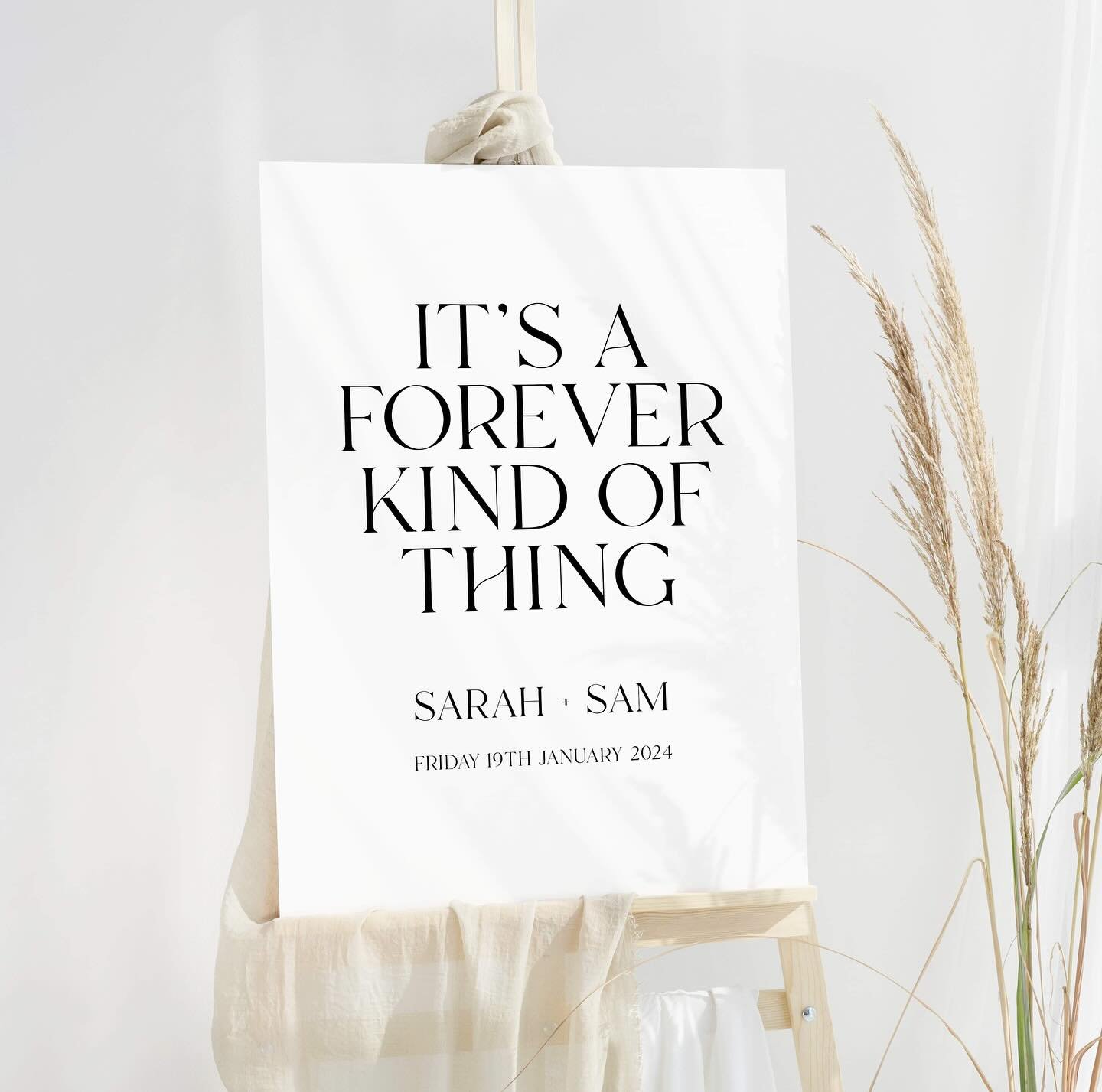 It&rsquo;s a forever kind of thing&hellip; Our playful new on the day stationery suite including welcome sign, seating chart and menu cards. Now available to order through our online store 🖤