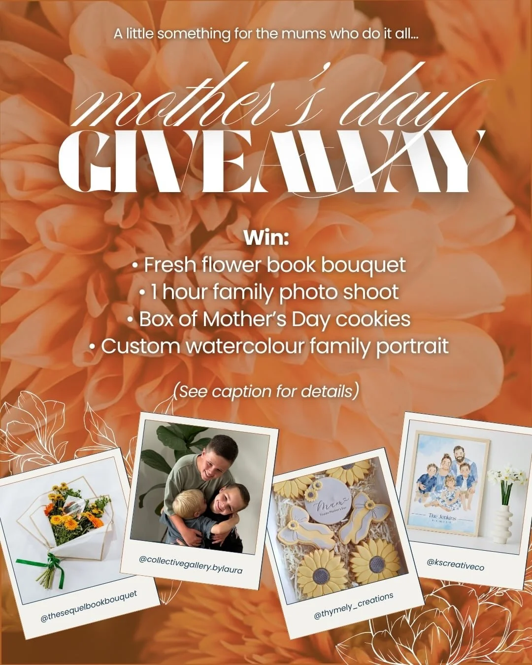 🌼 MOTHER&rsquo;S DAY GIVEAWAY 🌼
For the mums who show up every day, in all the little ways&hellip; We&rsquo;ve created something special to celebrate her this Mother&rsquo;s Day!

One lucky winner will receive:
 &bull; Fresh flower book bouquet
 &b