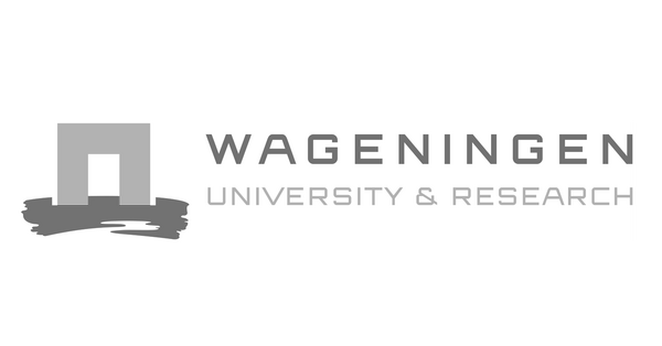 Logo of Wageningen University & Research featuring a stylized building and the university's name.