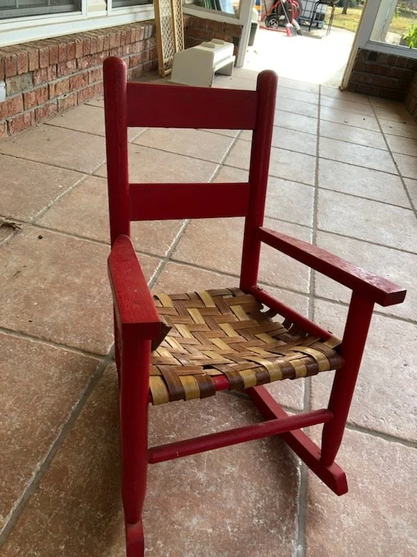 Child's chair seat restoration