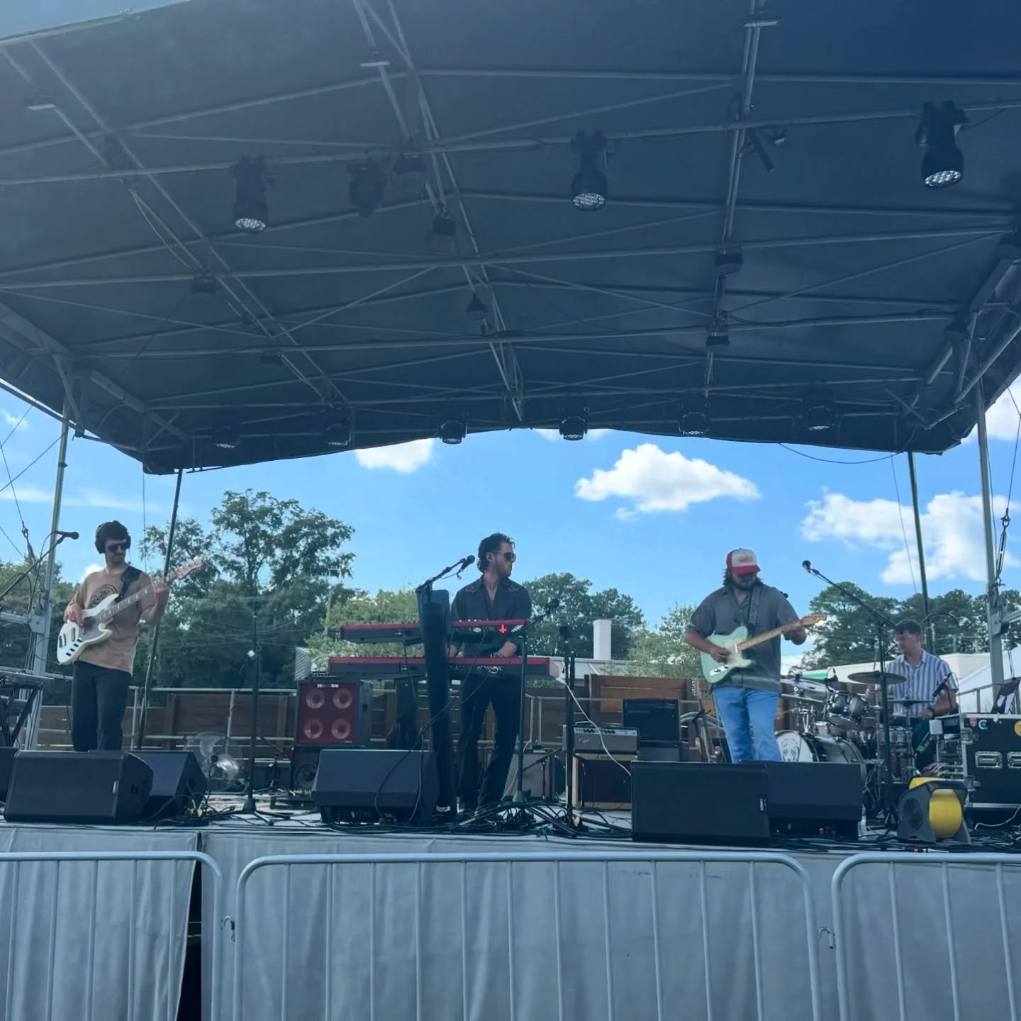 Joint Box Score: 8/22/25 and 8/24/25 in Boone, NC and Raleigh, NC with @satellitedogband &amp; @jacoozytheband 

A lovely weekend romping across stages and mountain creeks with friends, family, and killer musicians. Thanks for @killianwright_  @willf