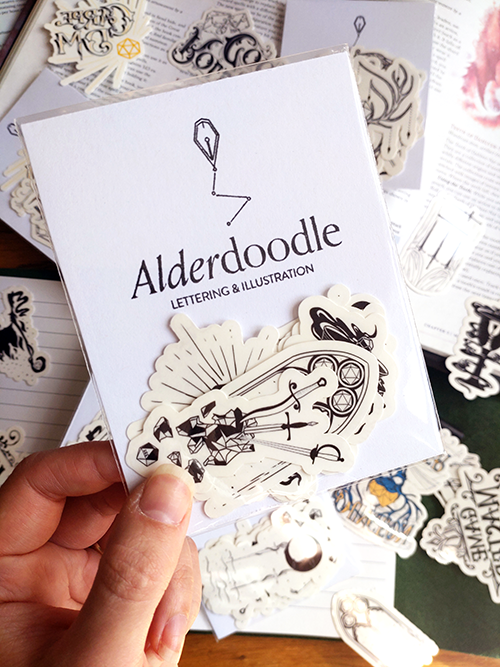 Temporary tattoos in fun tarot and d&d nerd inspired designs — Alderdoodle  - DnD Accessories & Illustration