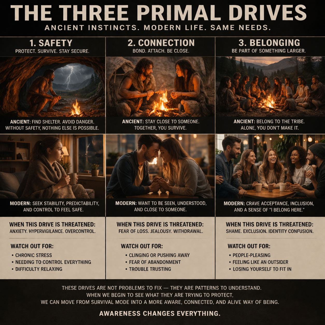 The Three Primal Drives