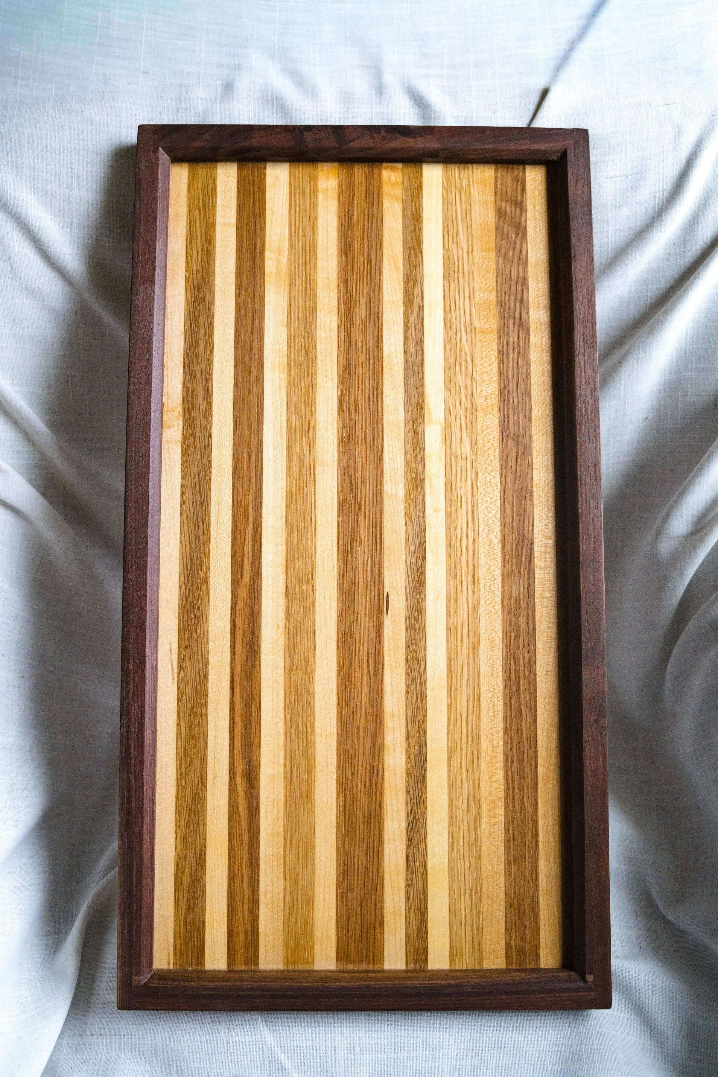 The June Twin Tea Trays - Staight ahead w:walnut rail.jpg