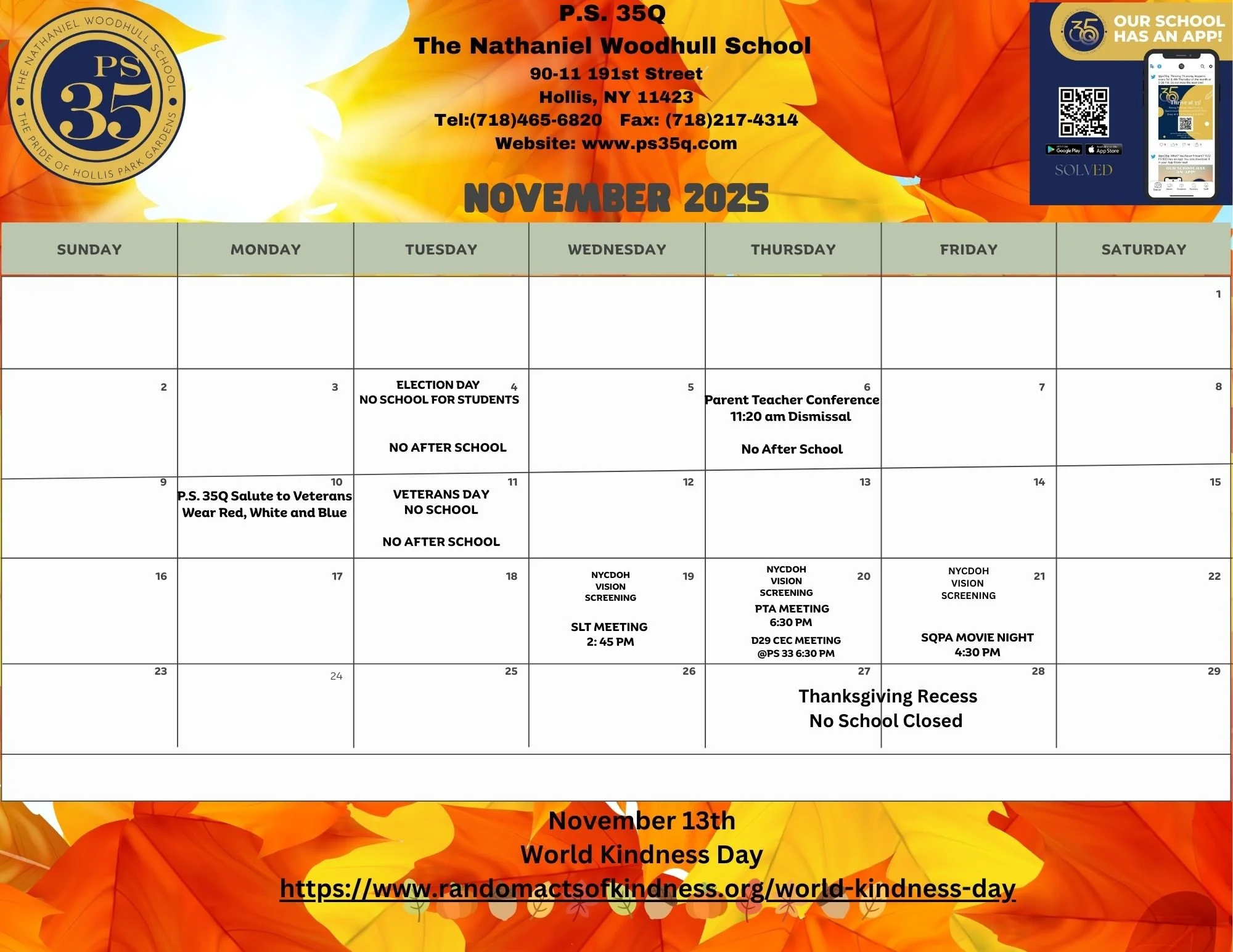 November 2025 Calendar 