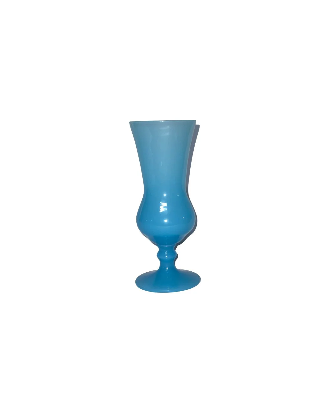 vase en opaline bleu