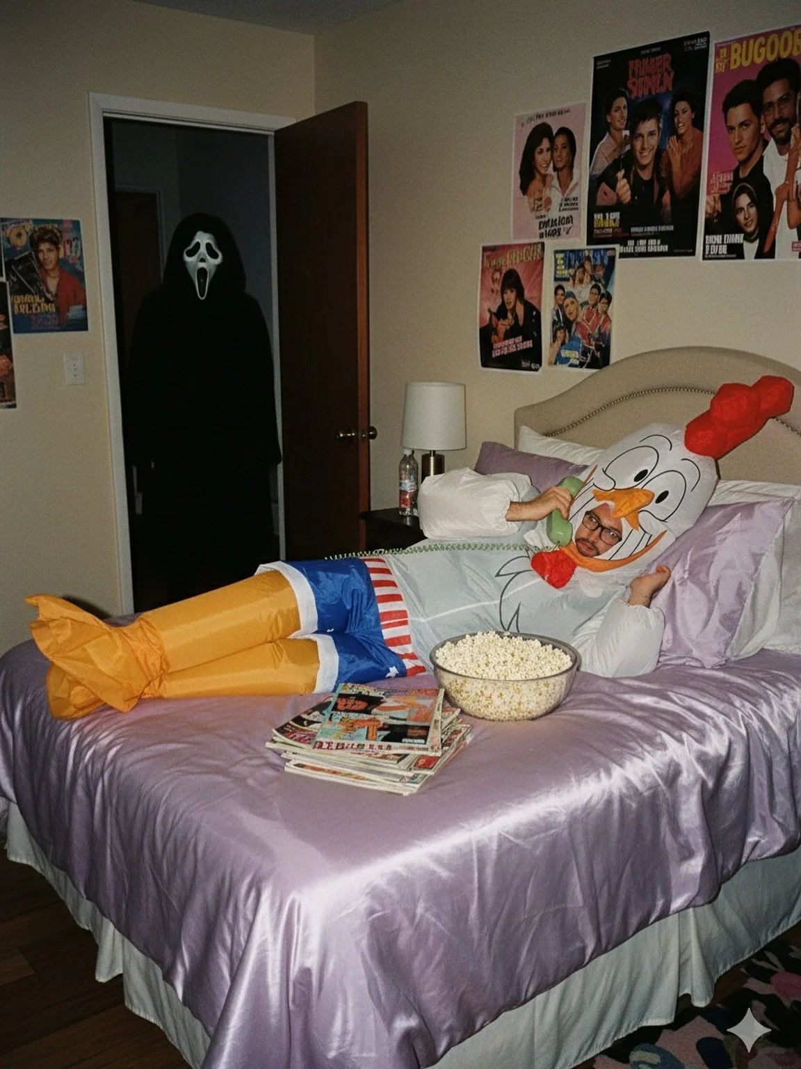 &ldquo;What&rsquo;s your favorite scary movie&rdquo;? 

You know The chicken had to get in on this #y2ktrend 

#justchicken #ghostface #scream #halloween #whatsyourfavoritescarymovie
