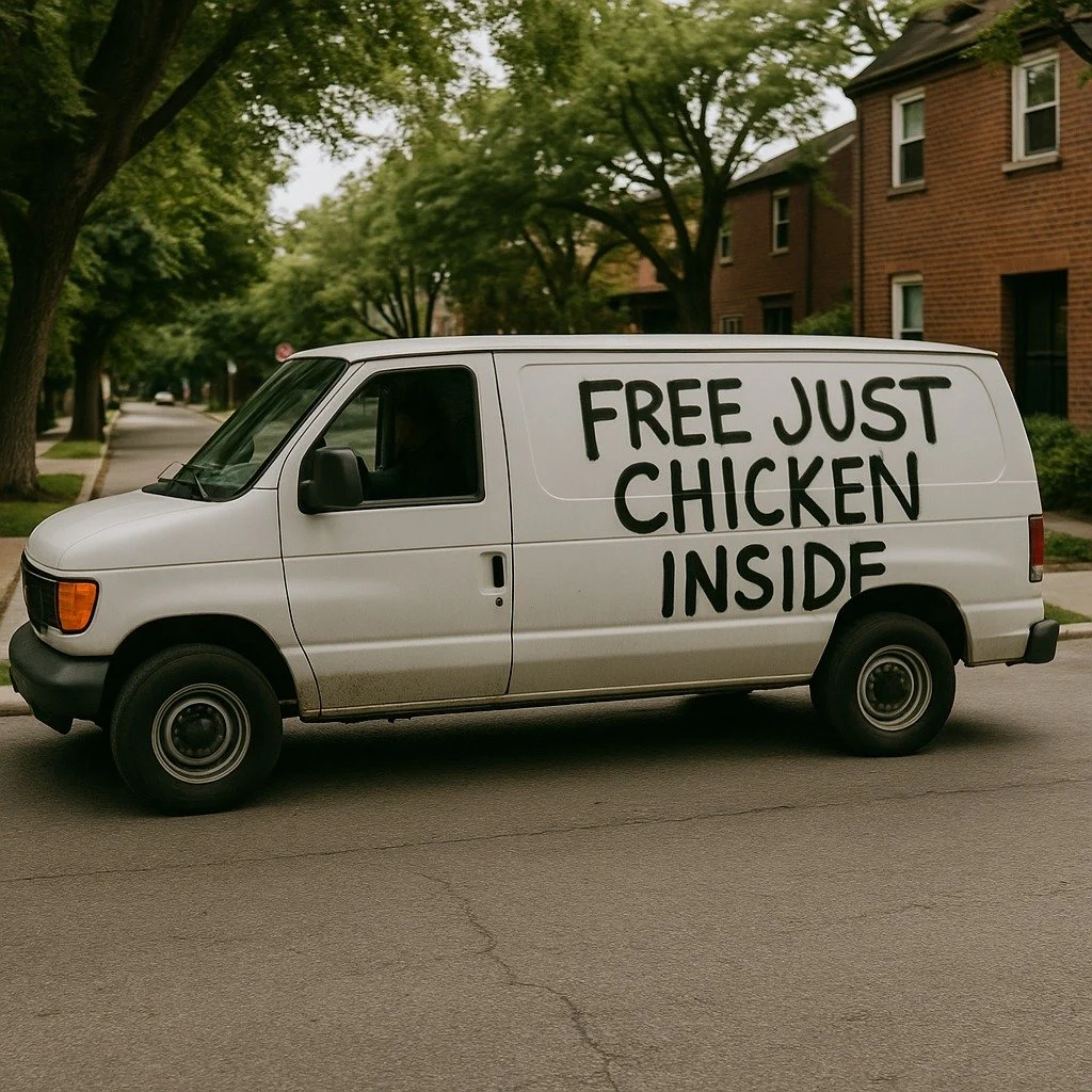 One van we&rsquo;d actually get in.

PSA: The van&rsquo;s fake &mdash; but we&rsquo;d still risk it for tenders. 🚐

#JustChicken #FreshEats #TenderLover #614eats #foodie #eastmarket #cbuseats #ingrandview #charlotte #clteats #cltfood #bottleworksdis