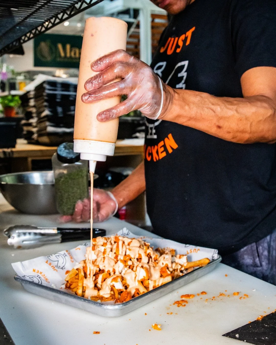 Warning: These are not &ldquo;share a few&rdquo; fries.

Fresh-cut. Fully loaded. Drizzled to perfection. If you&rsquo;re not getting cheese pull, are you even doing it right?

Send this to a friend who owes you loaded fries 🍟 

#JustChicken #Loaded