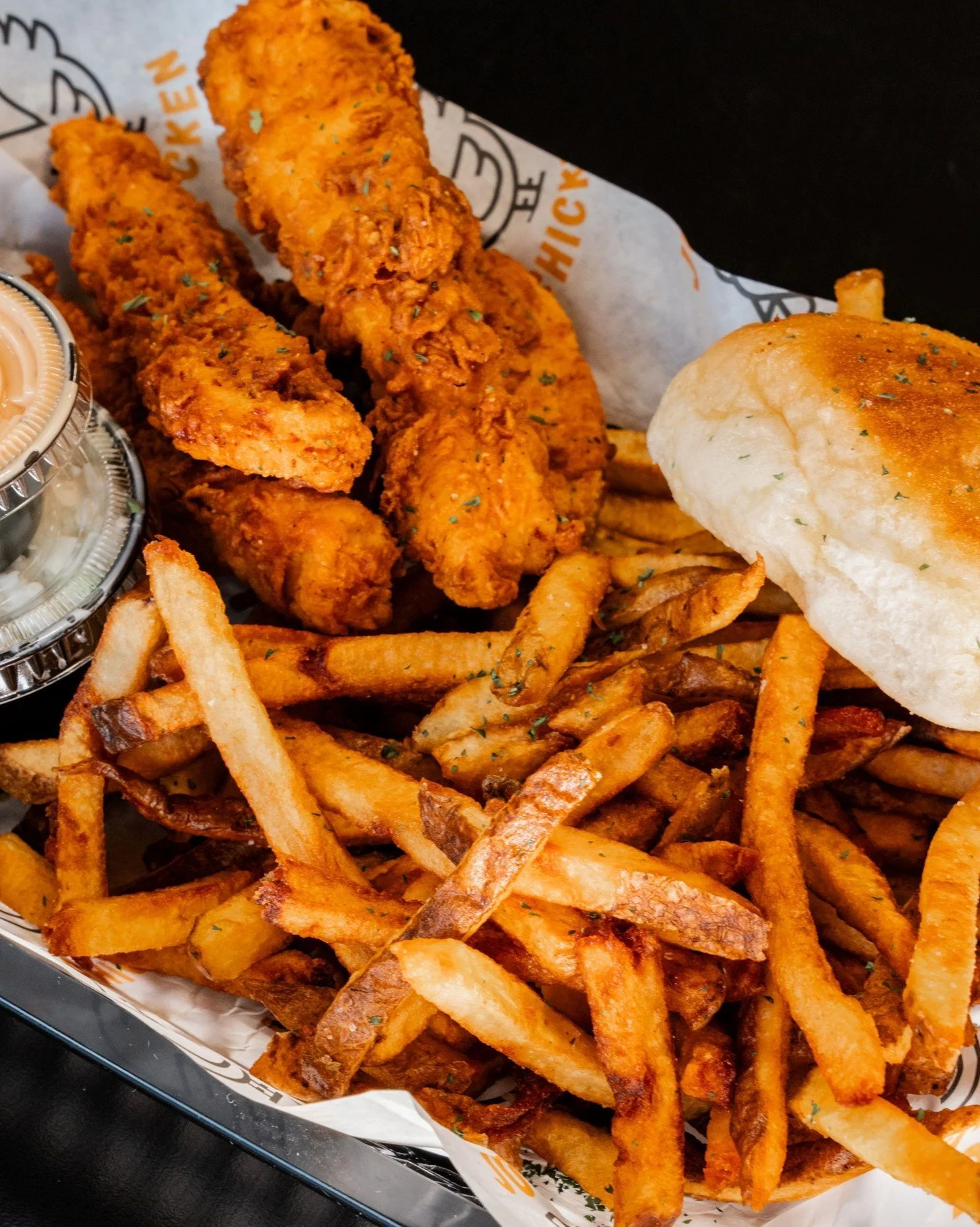 Every great tender needs a great sidekick 🍟

Fresh cut every single day, never frozen, always golden. Our fries are not an afterthought. They are half the reason people keep coming back.

Tag someone who goes straight for the fries first.

#JustChic